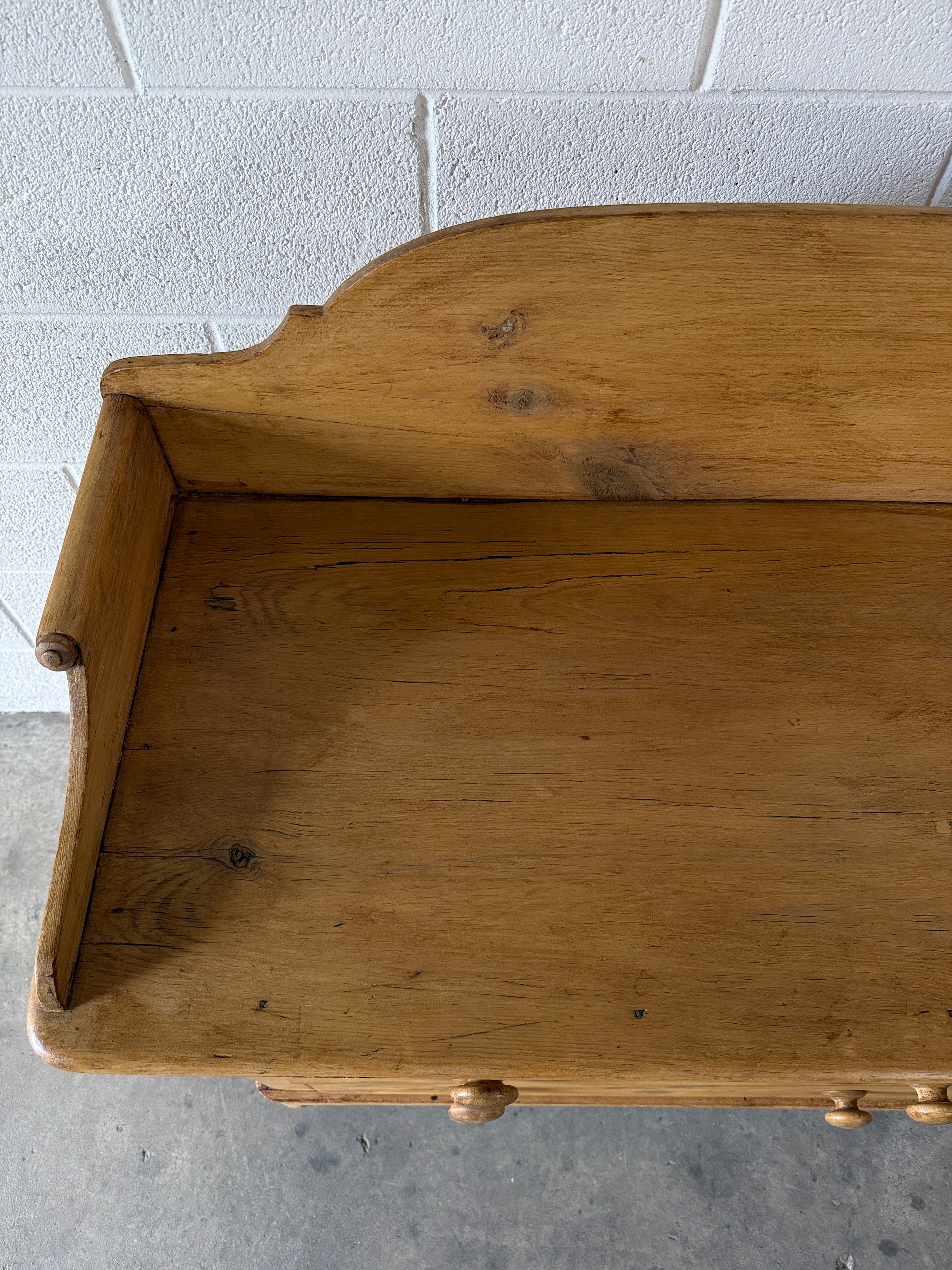 Victorian Pine Drawers with Decorative Back
