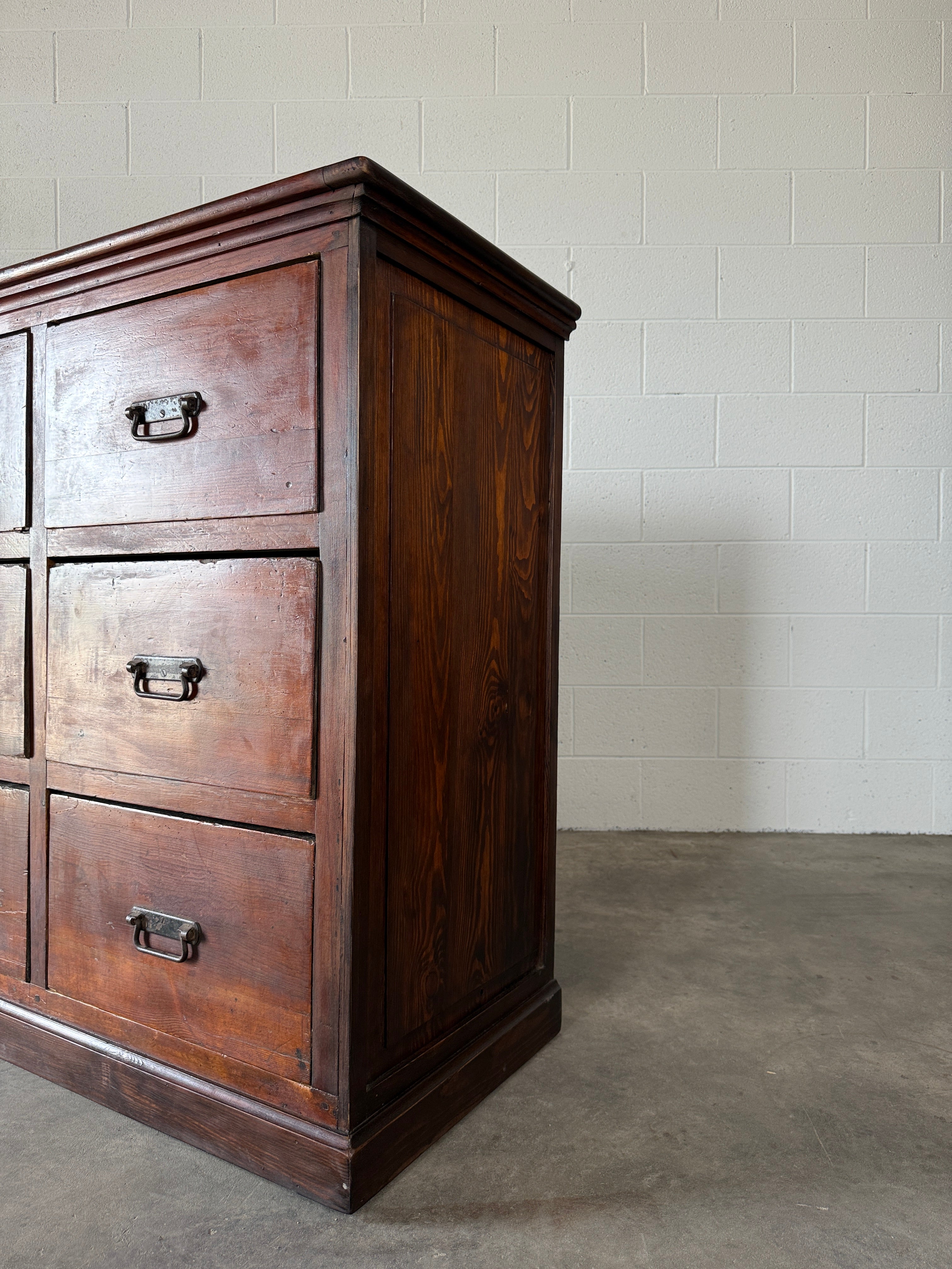 French or Dutch fir Haberdashery Drawers (early 1900's)