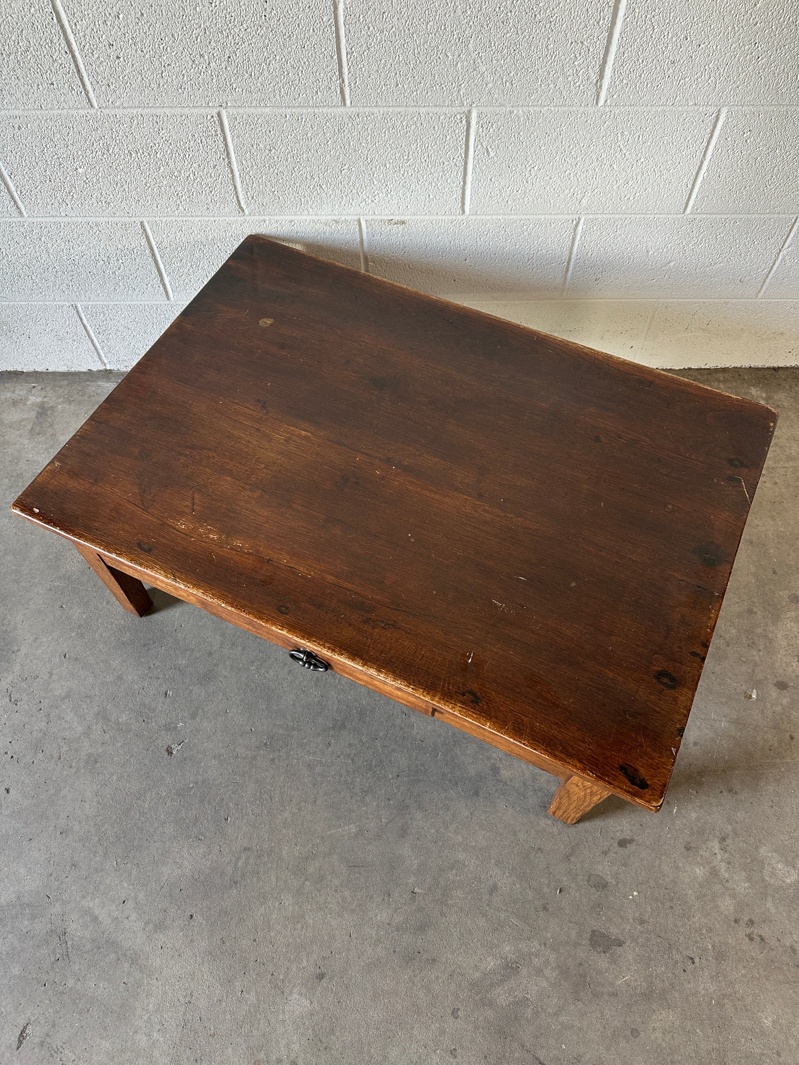 Antique French oak coffee table