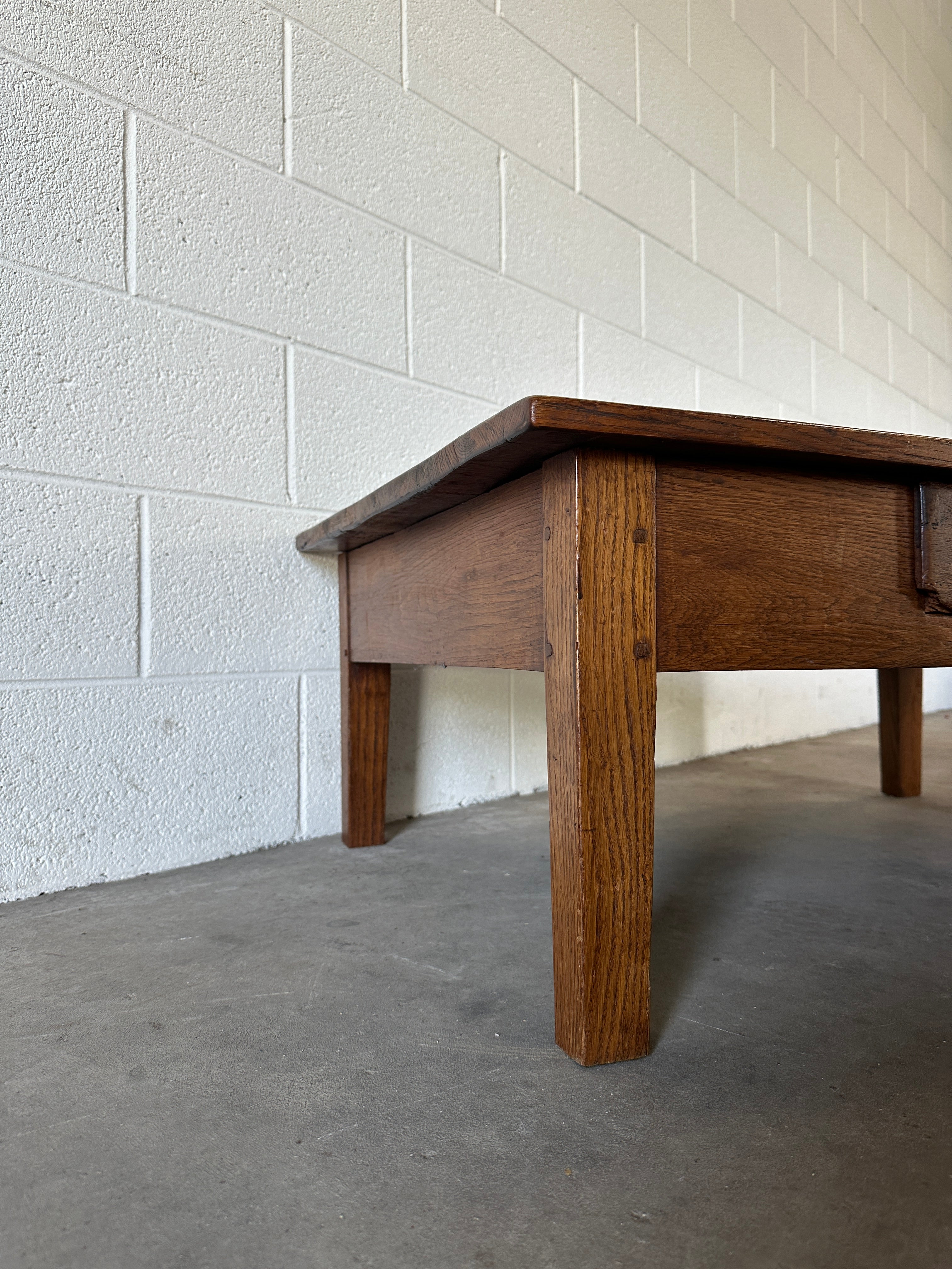Antique French oak coffee table