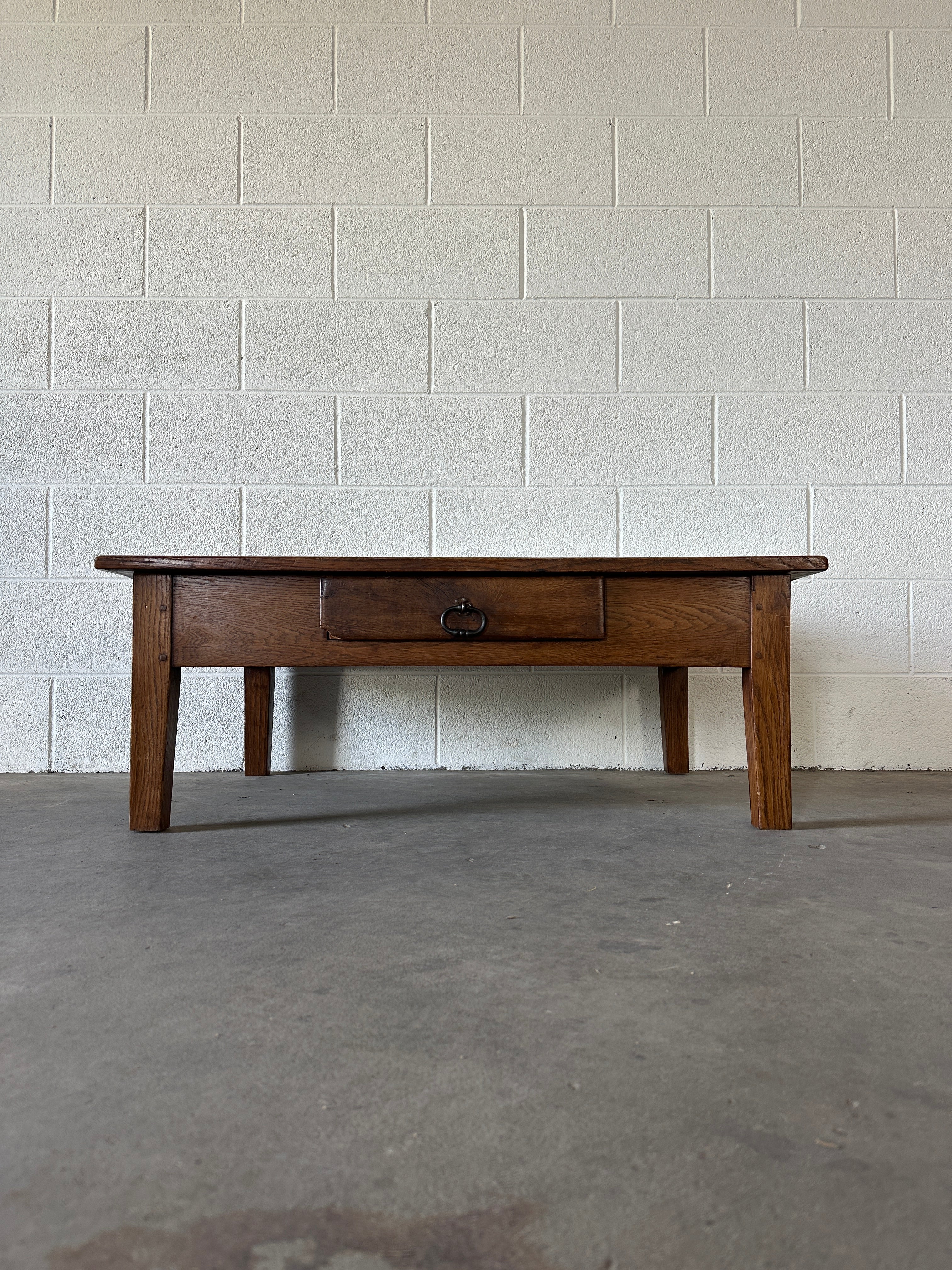 Antique French oak coffee table