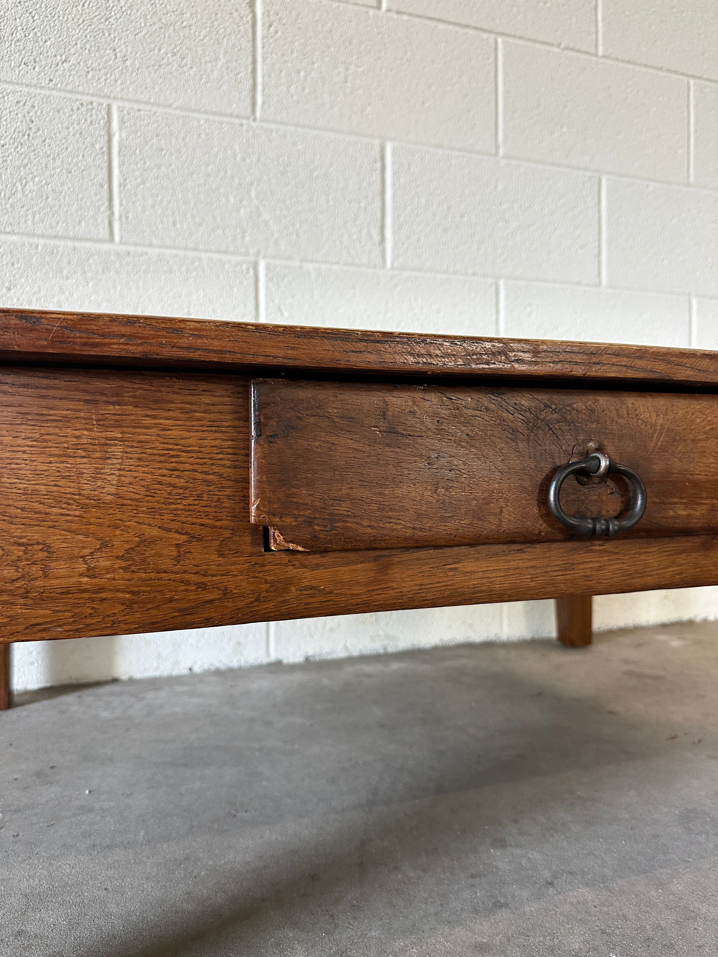 Antique French oak coffee table
