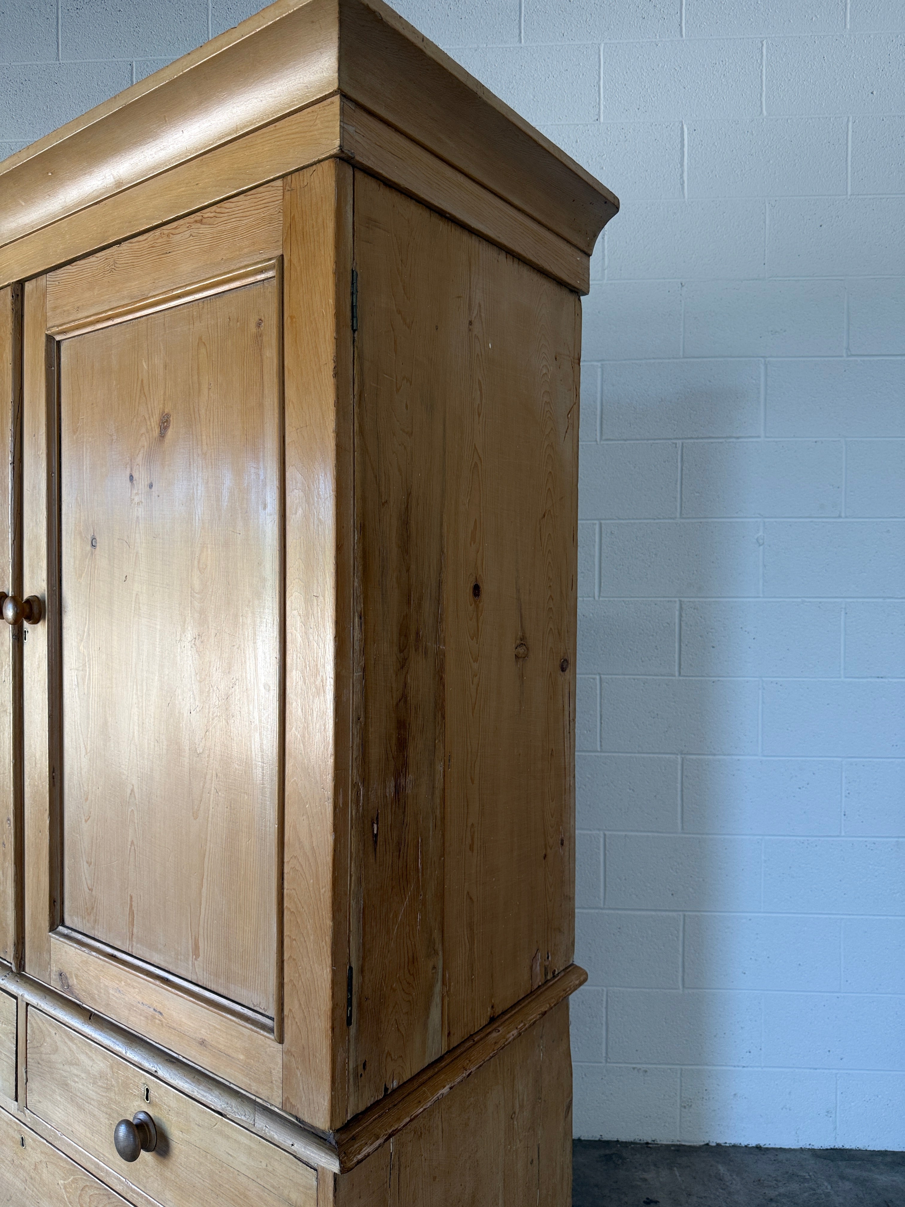 Antique Pine Linen Press