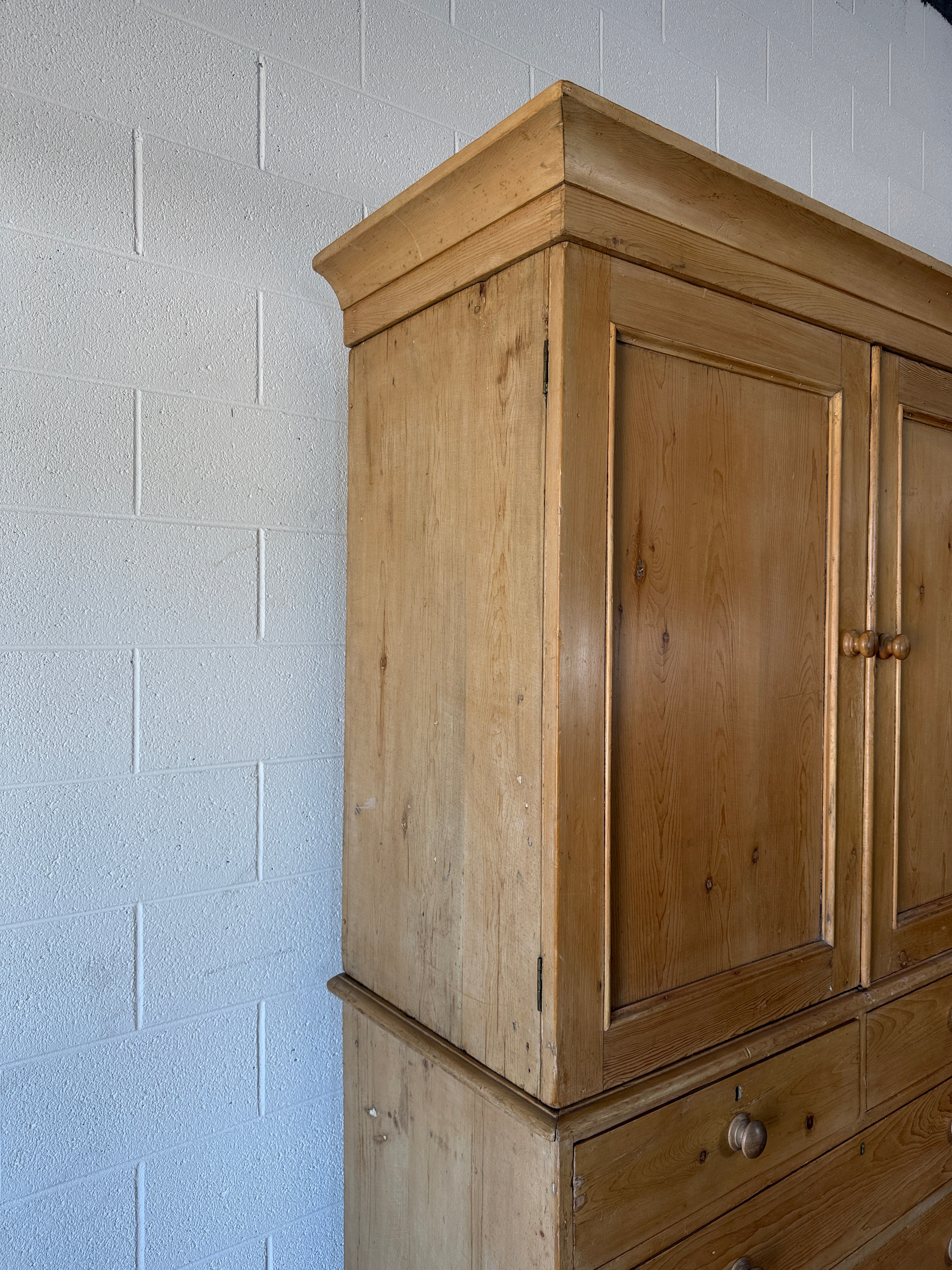 Antique Pine Linen Press