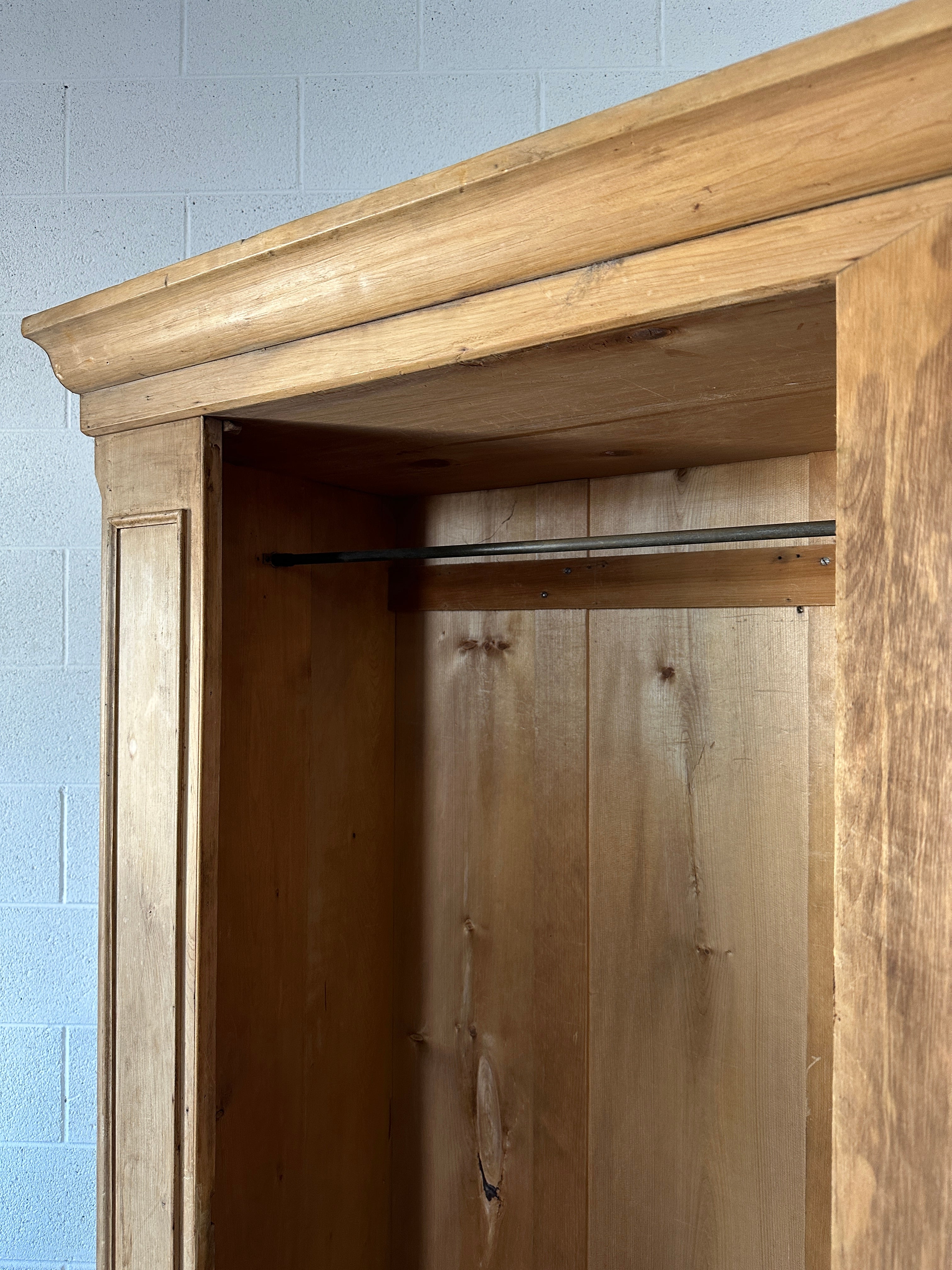 Victorian pine single wardrobe