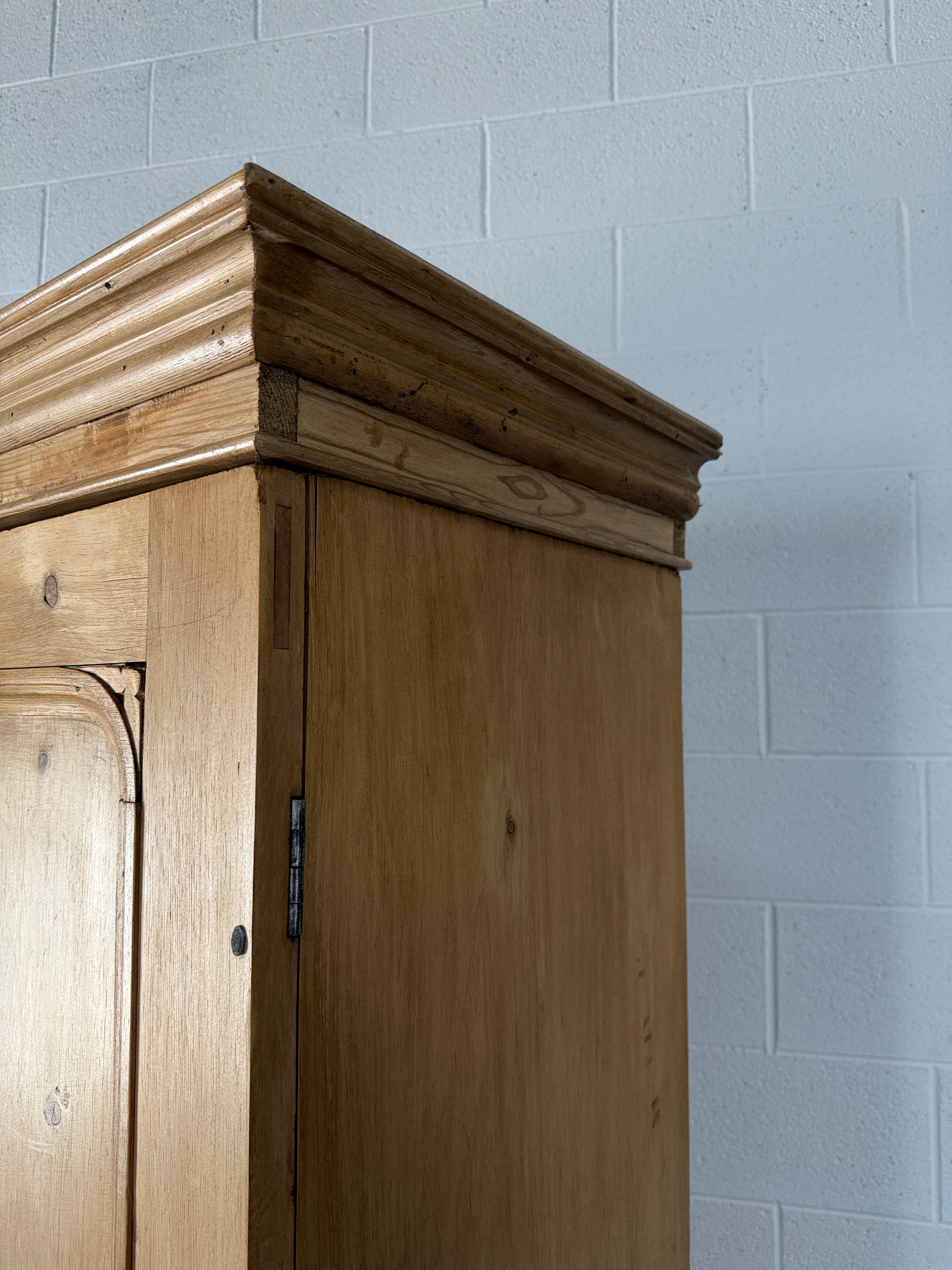 Victorian pine linen press