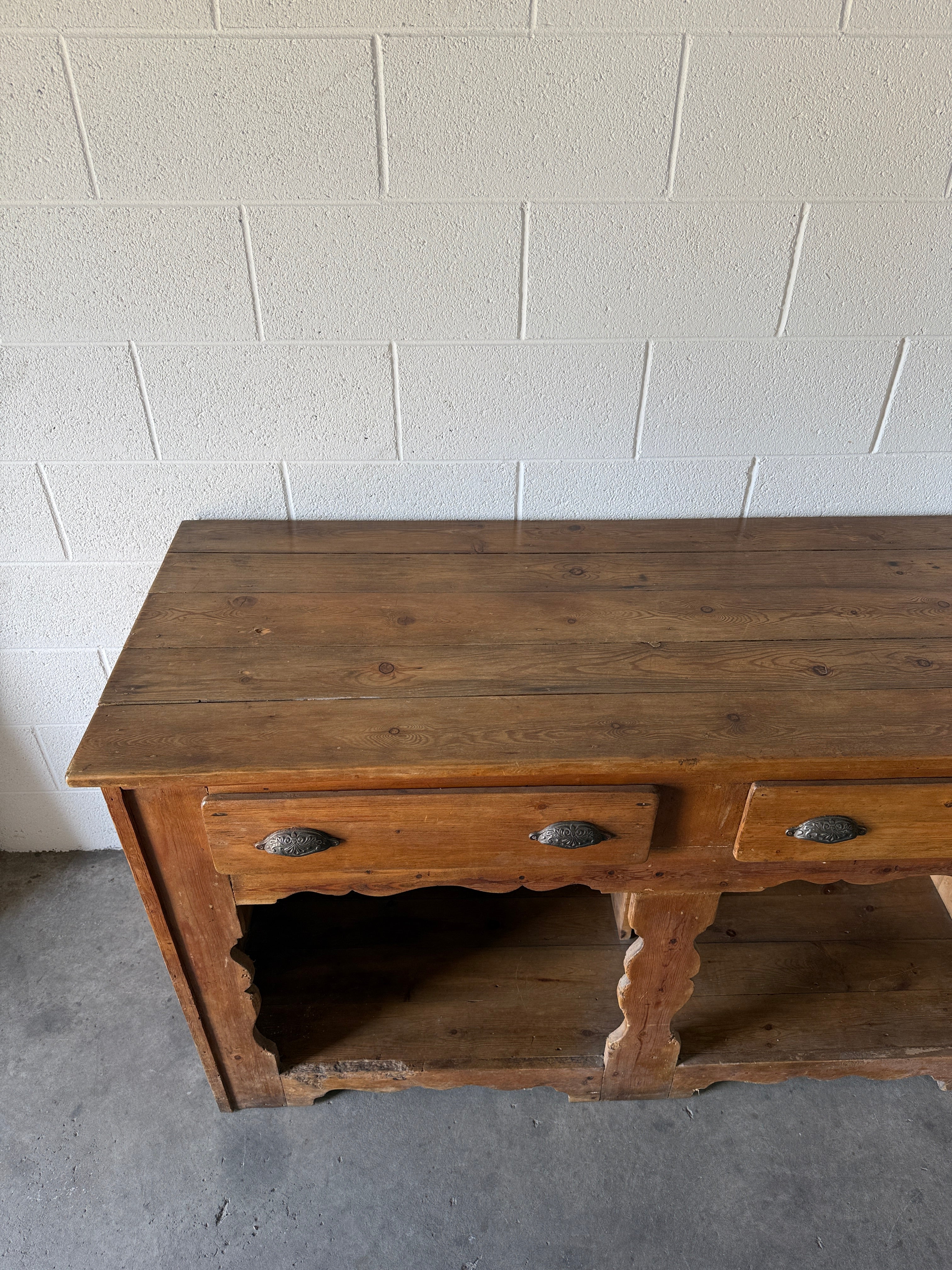 Antique pine fishmonger’s sideboard