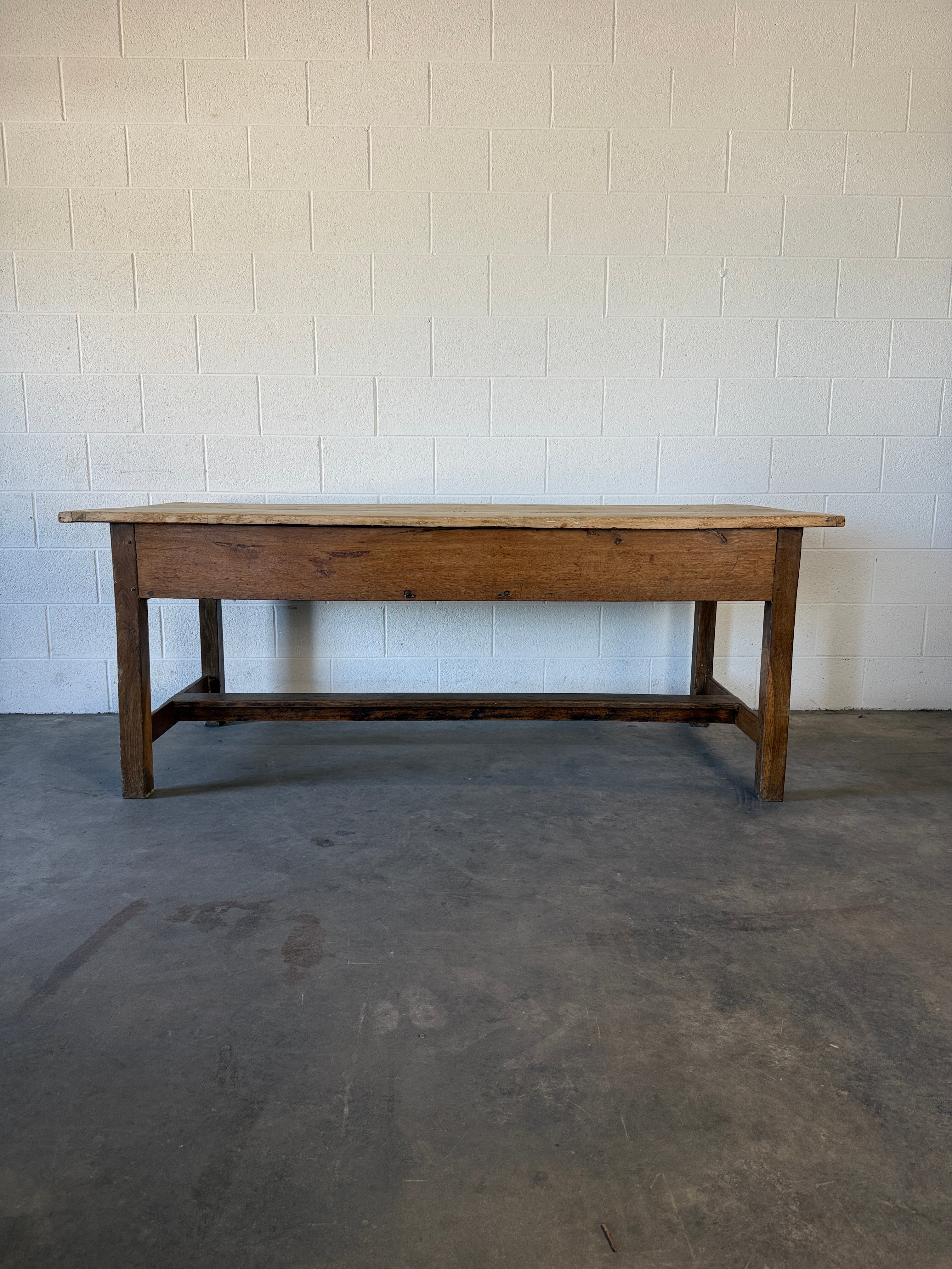 Antique English Oak and Sycamore Prep Table