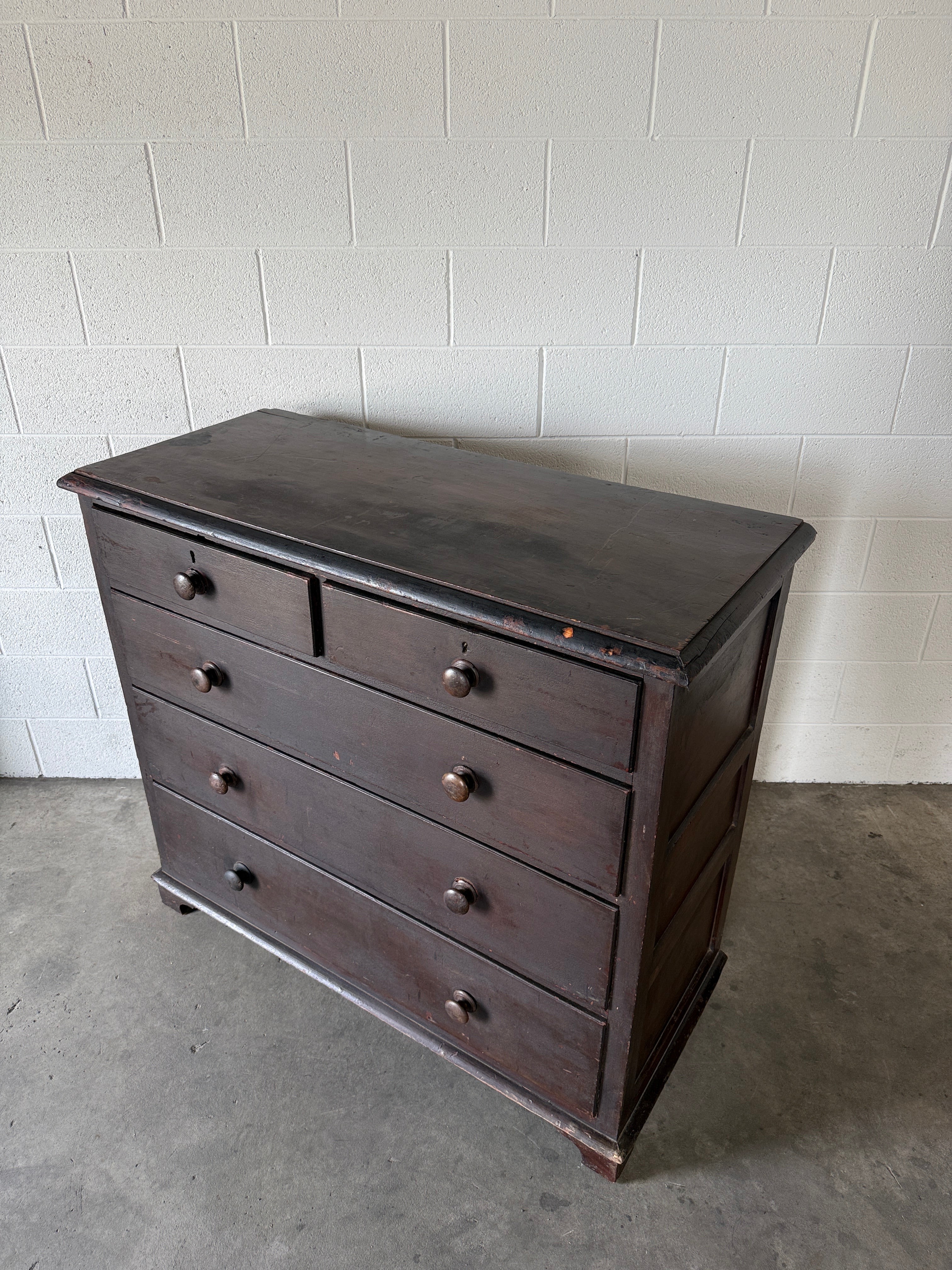 Antique Pine Chest of Drawers with a scumbled finish