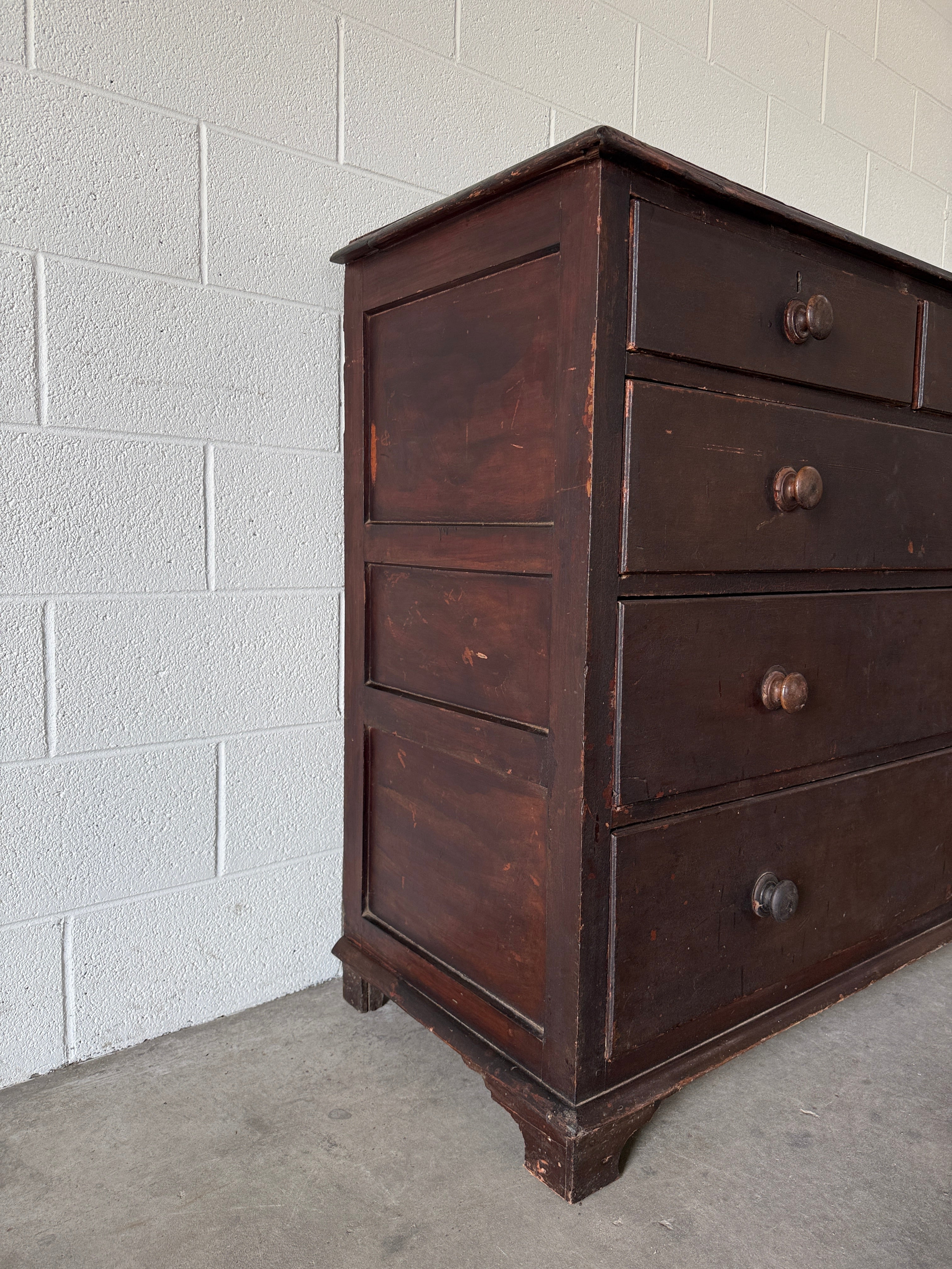 Antique Pine Chest of Drawers with a scumbled finish