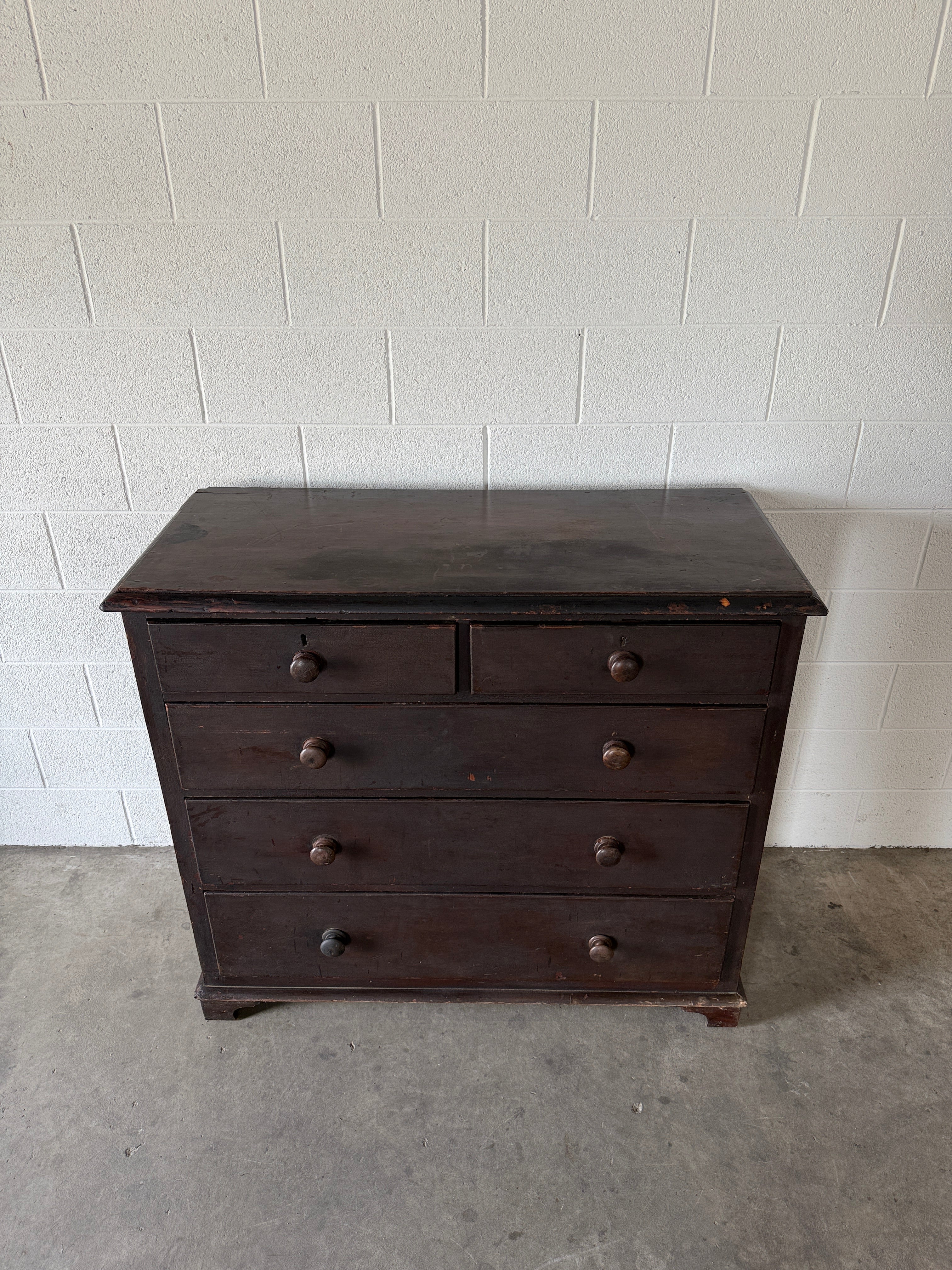 Antique Pine Chest of Drawers with a scumbled finish