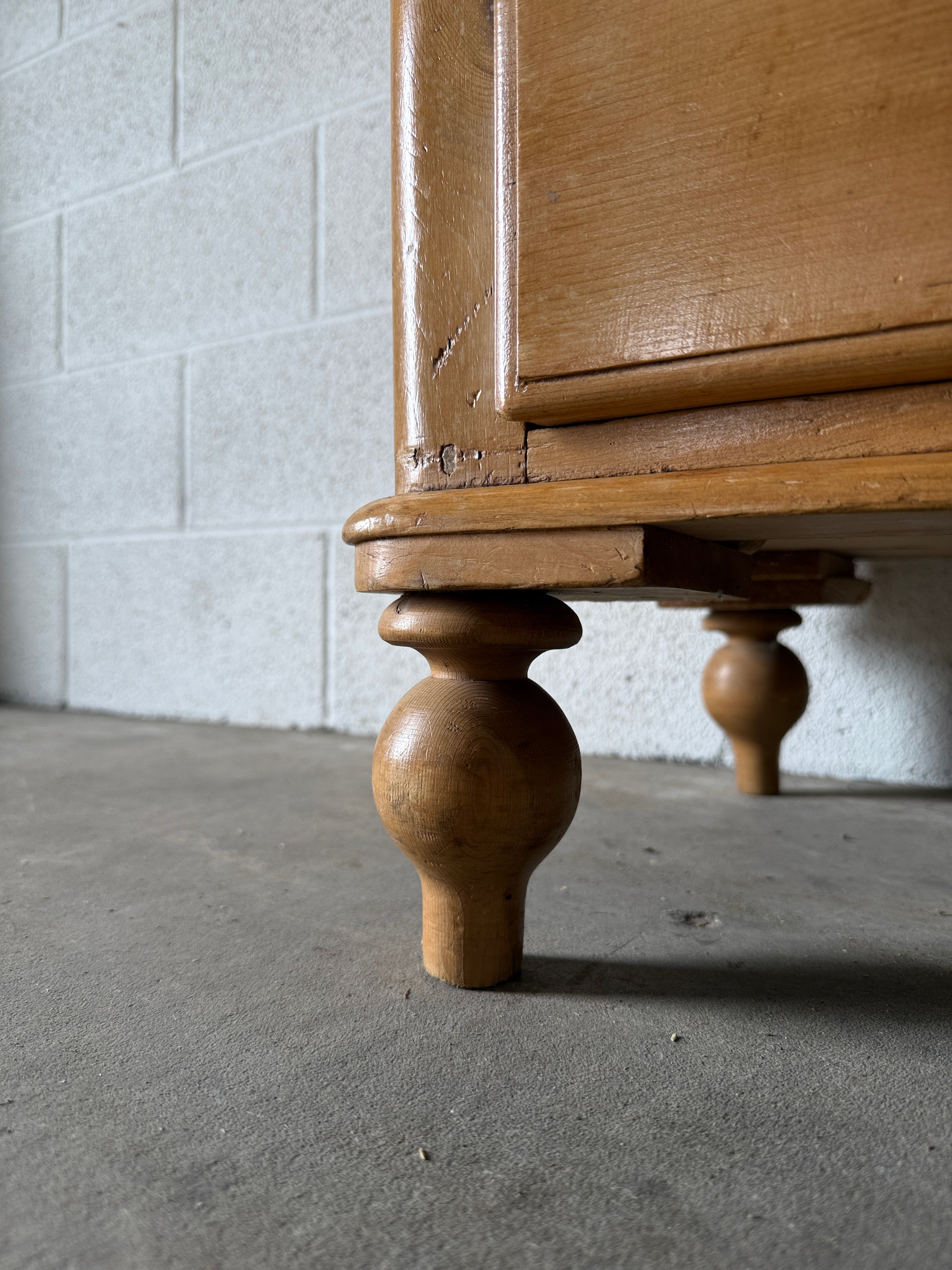 Darling Two over Two Antique Chest of Pine Drawers