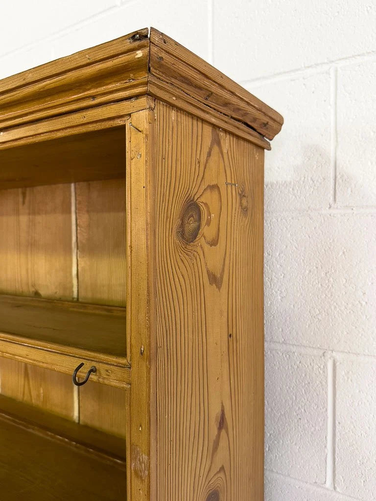 Narrow English pine kitchen dresser
