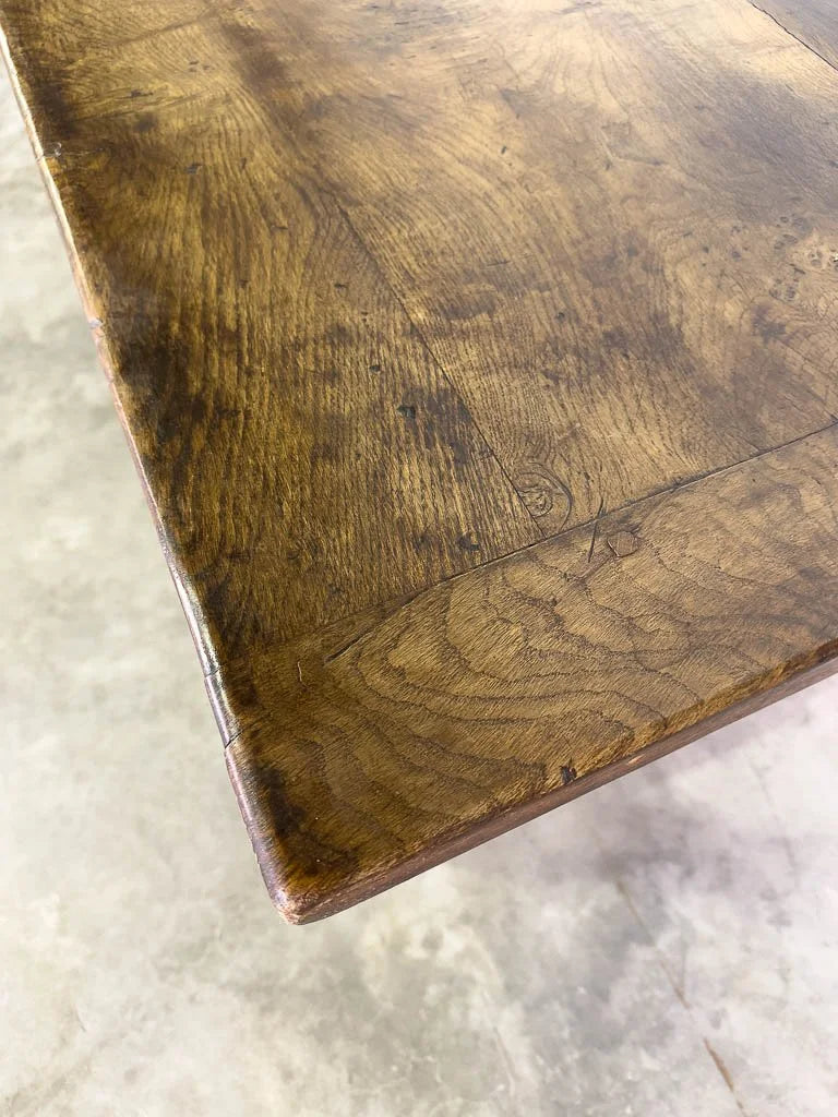 Large antique oak dining table