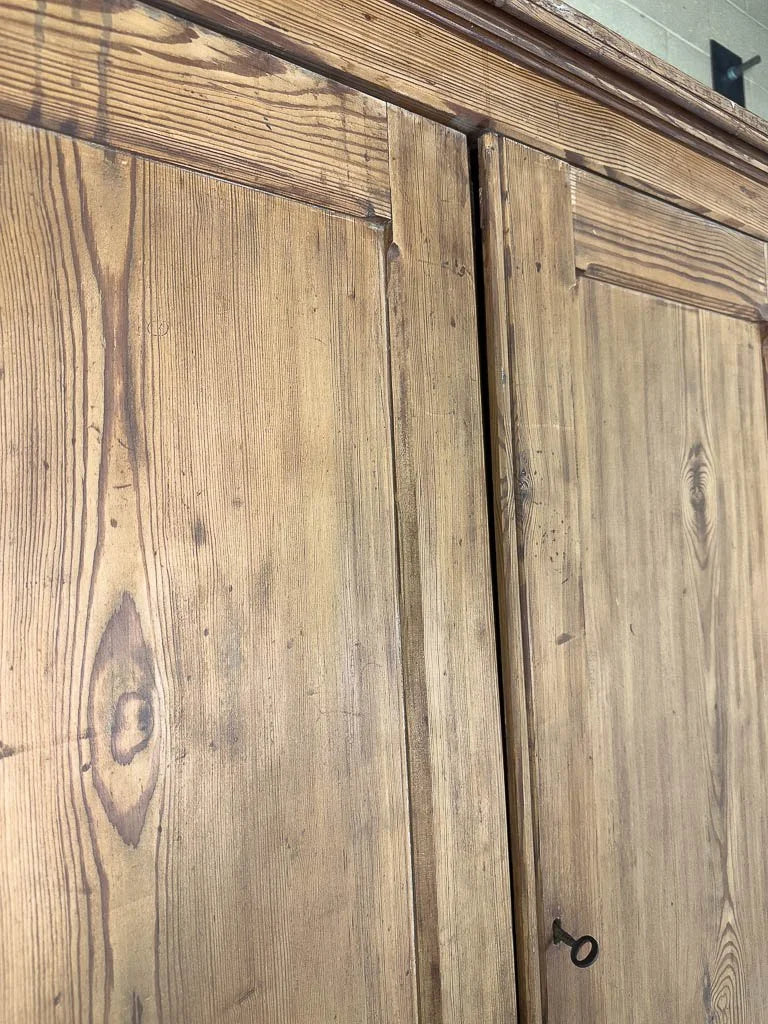 Rustic English pine housekeeper’s cupboard