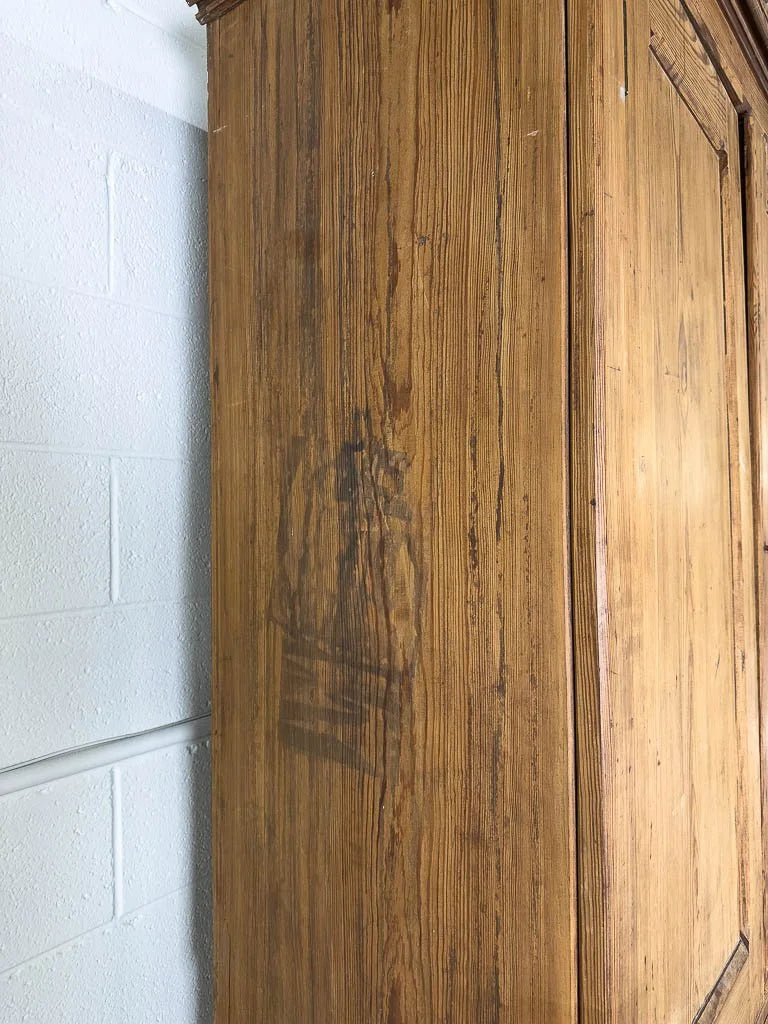 Rustic English pine housekeeper’s cupboard