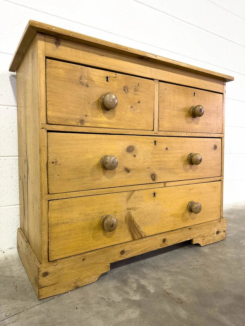 Small set of antique pine drawers