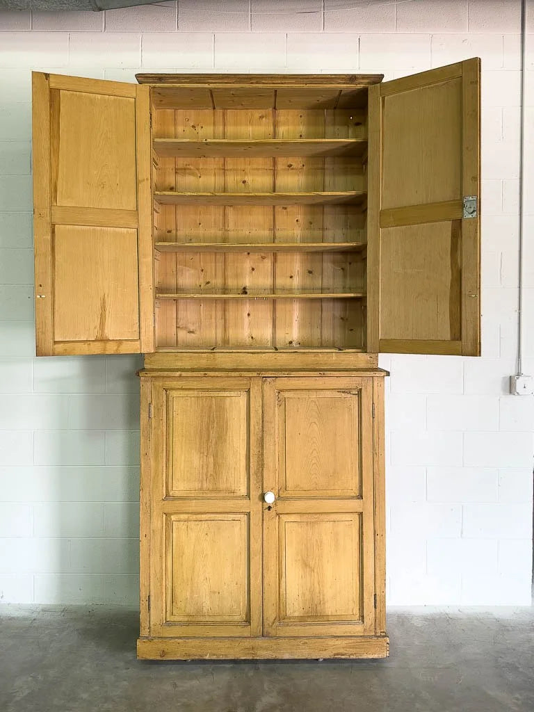 Incredible English pine housekeepers cupboard