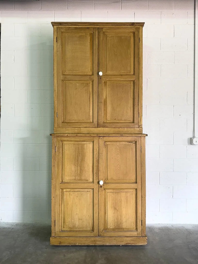 Incredible English pine housekeepers cupboard