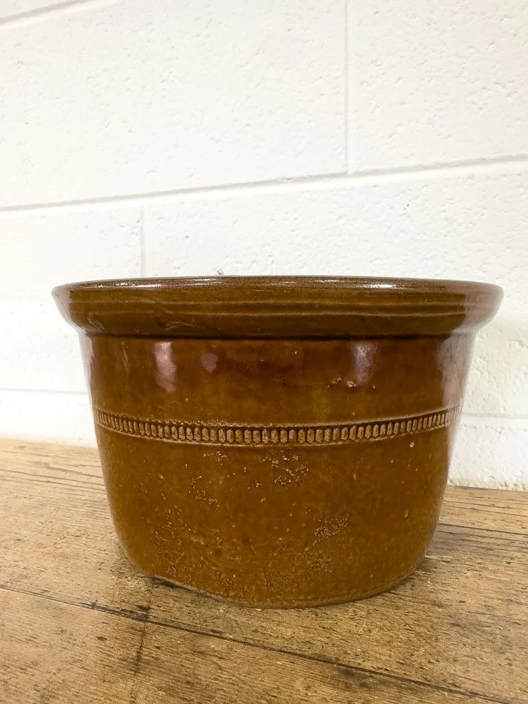 English glazed mixing bowl