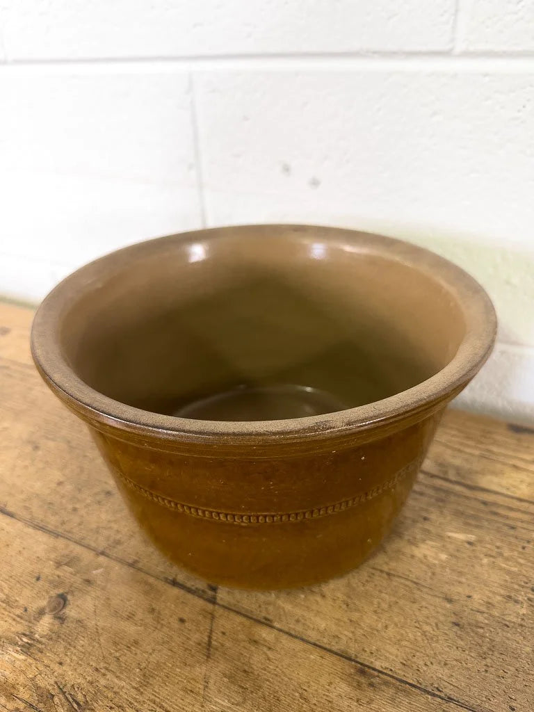 English glazed mixing bowl