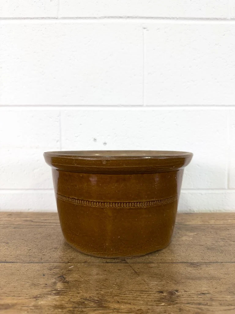 English glazed mixing bowl