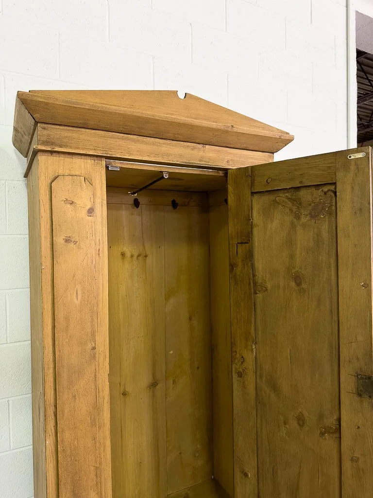 Antique English pine wardrobe