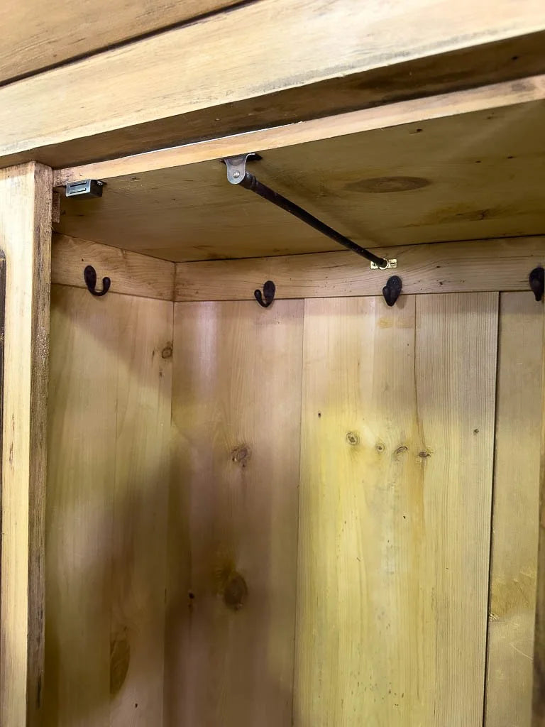 Antique English pine wardrobe