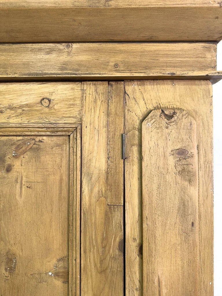 Antique English pine wardrobe