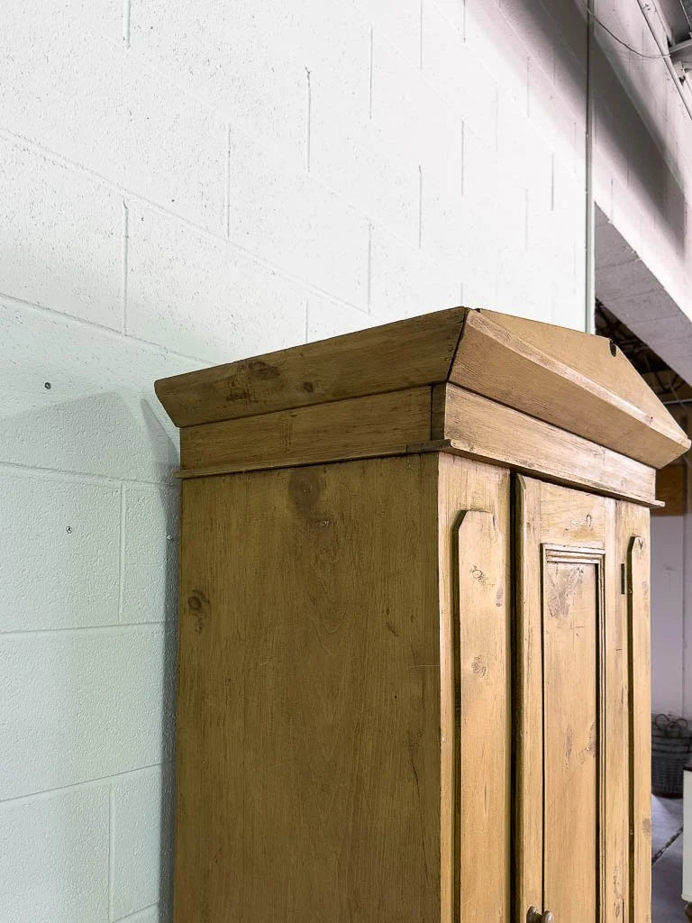 Antique English pine wardrobe
