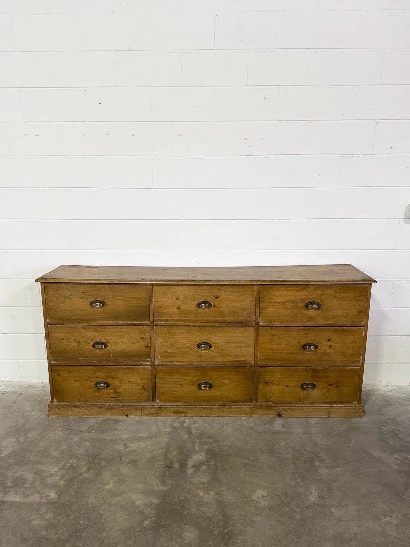 Antique bank of nine drawers - House on Horizon