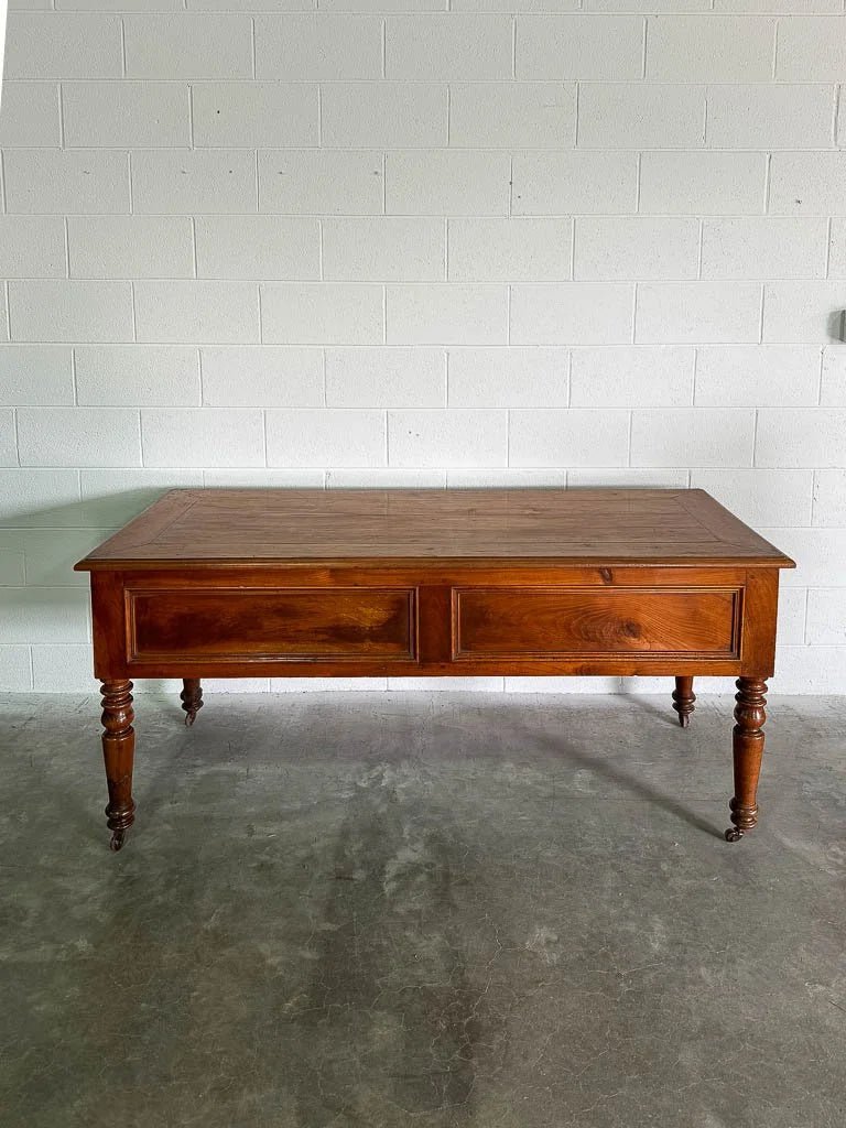 Antique cherry wood kitchen prep table - House on Horizon