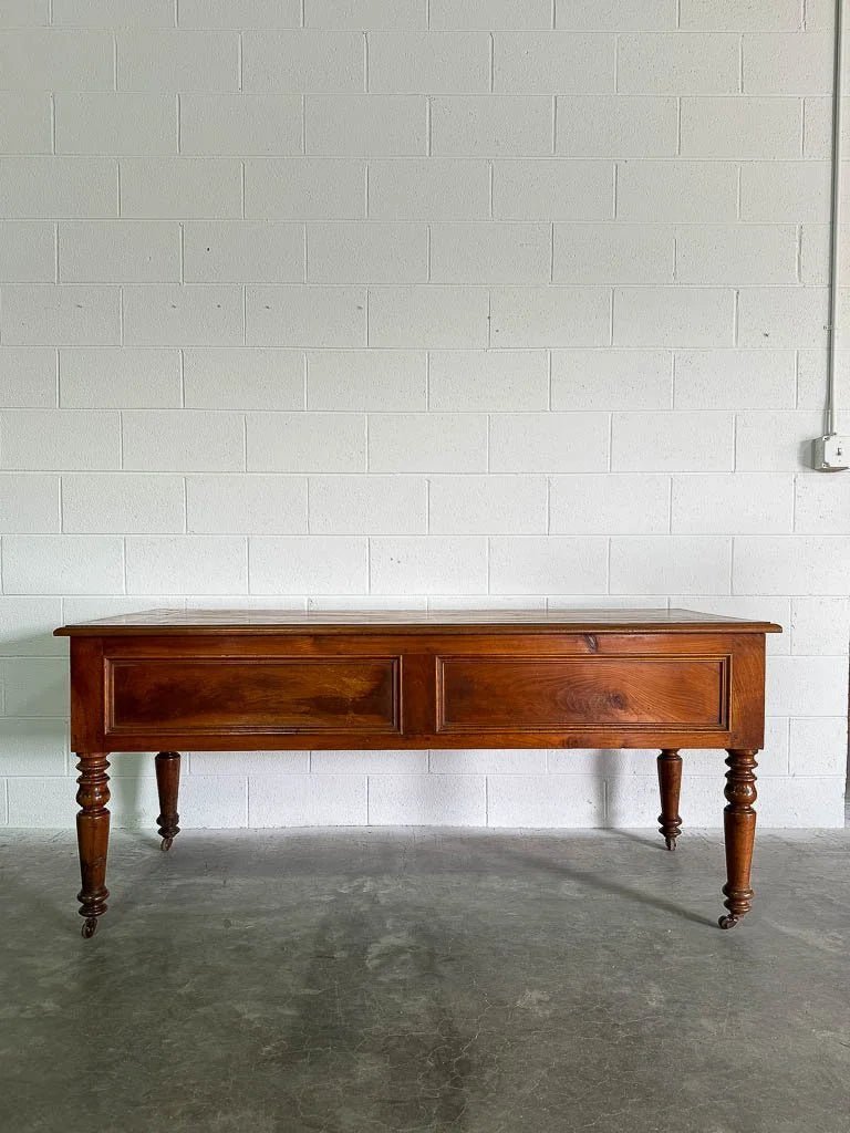 Antique cherry wood kitchen prep table - House on Horizon