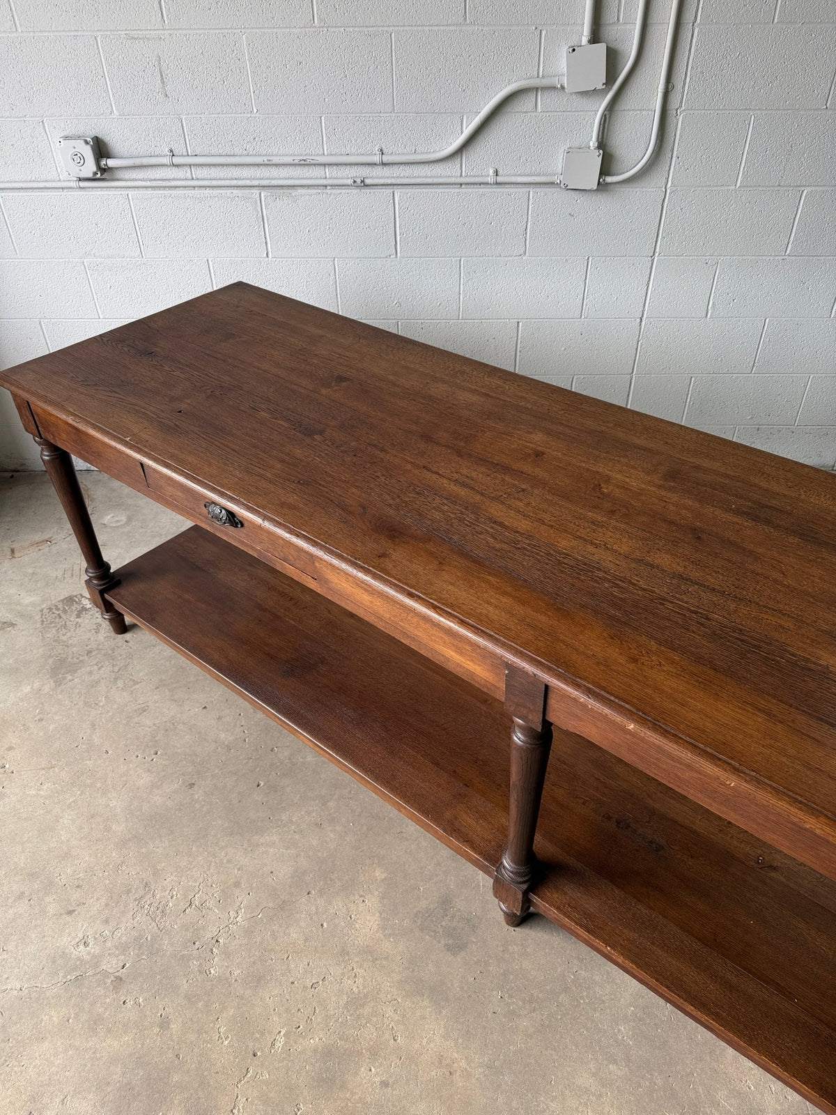 Antique Dutch drapers table with one drawer - House on Horizon