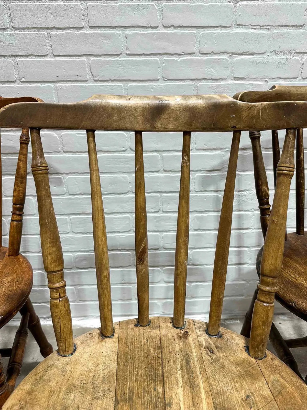 Antique elm penny chairs - House on Horizon