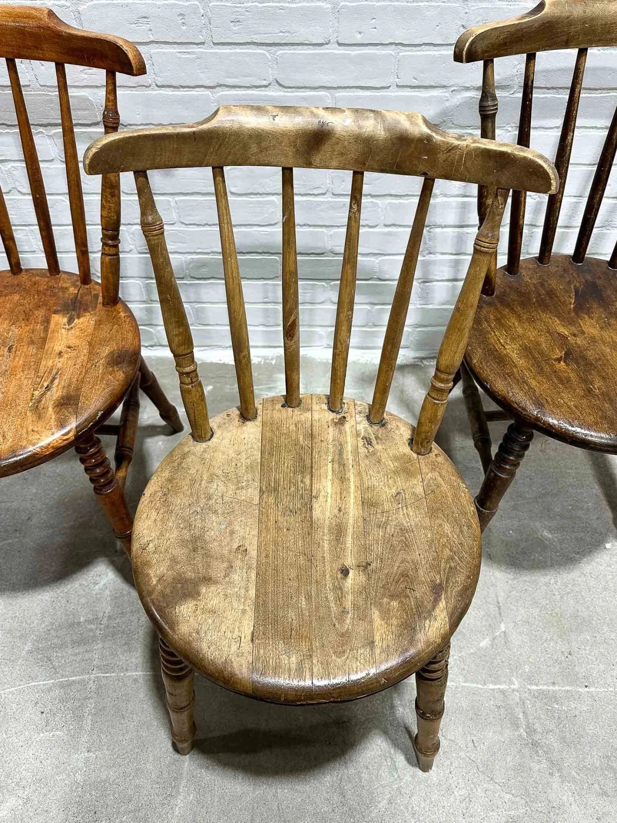 Antique elm penny chairs - House on Horizon