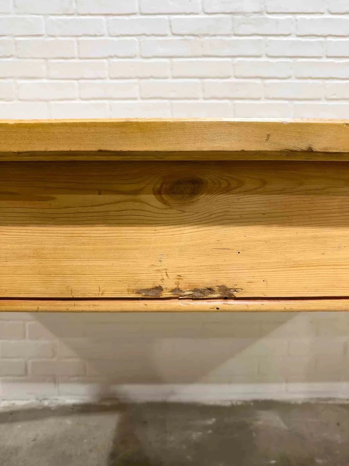 Antique English dining table with two drawers - House on Horizon