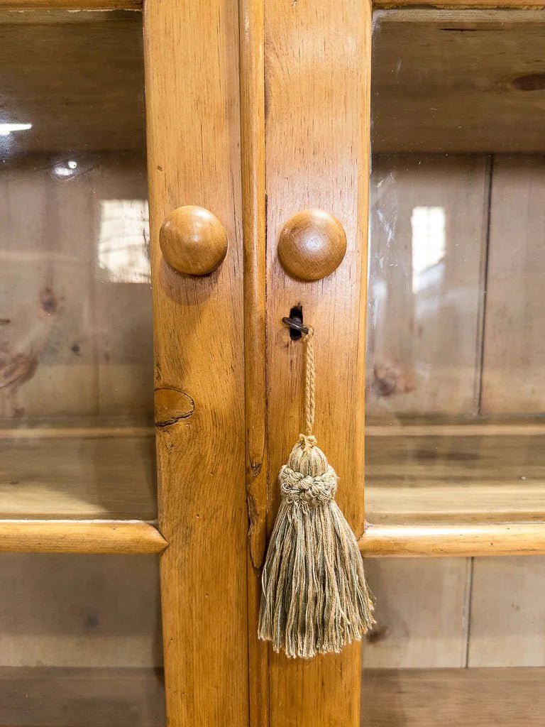 Antique English hutch with glass doors - House on Horizon
