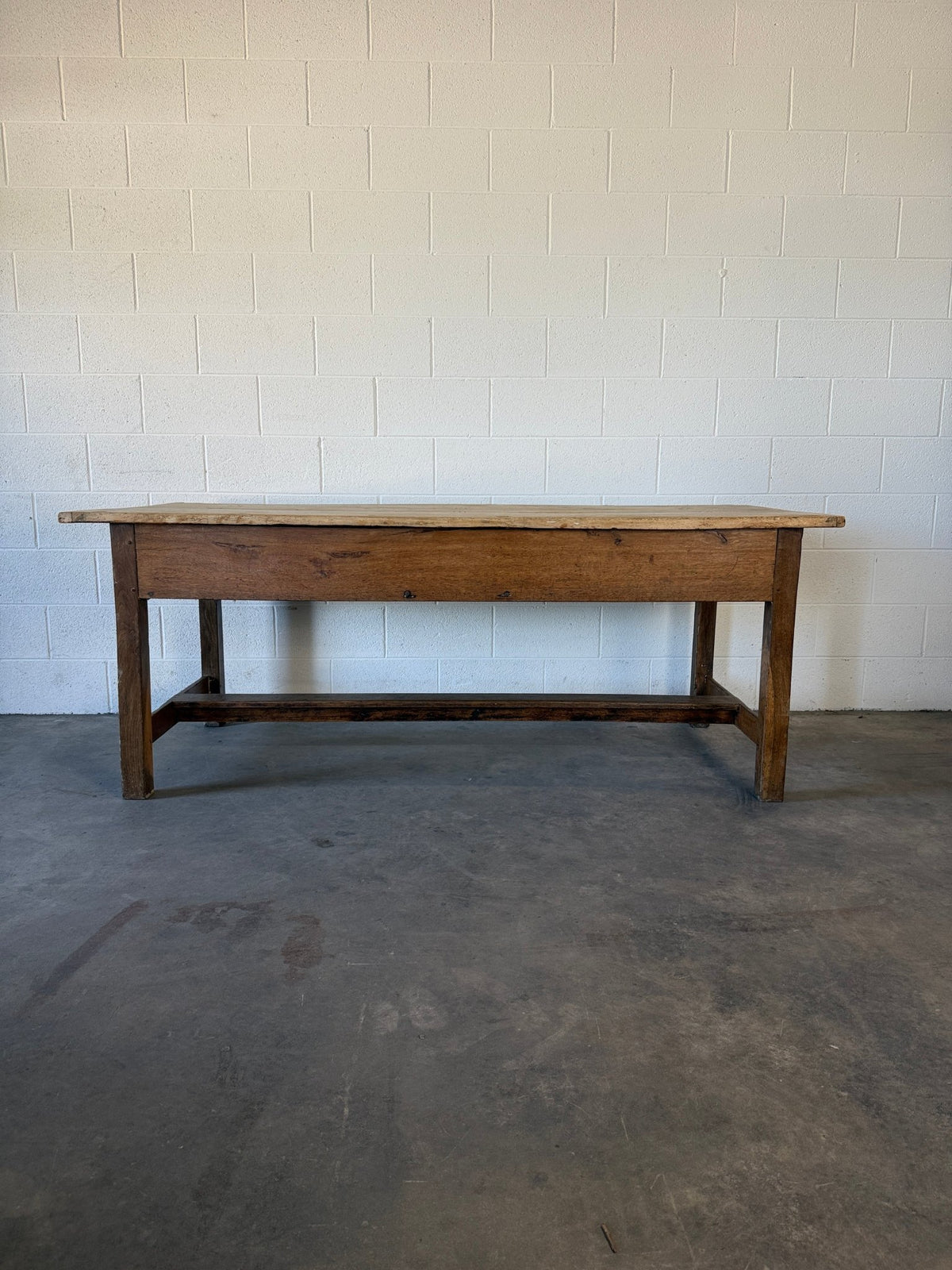 Antique English Oak and Sycamore Prep Table - House on Horizon