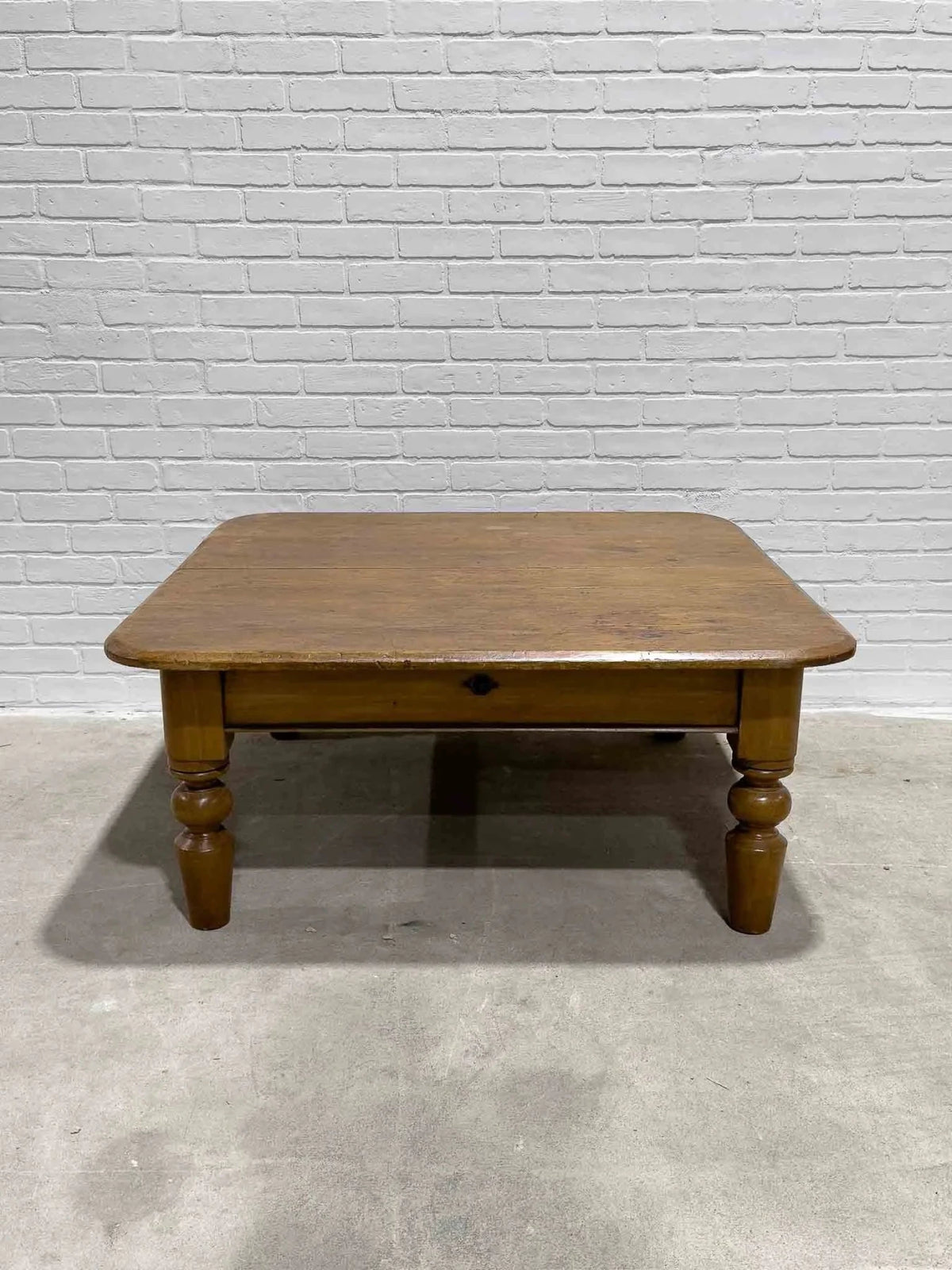 Antique English pine coffee table - House on Horizon