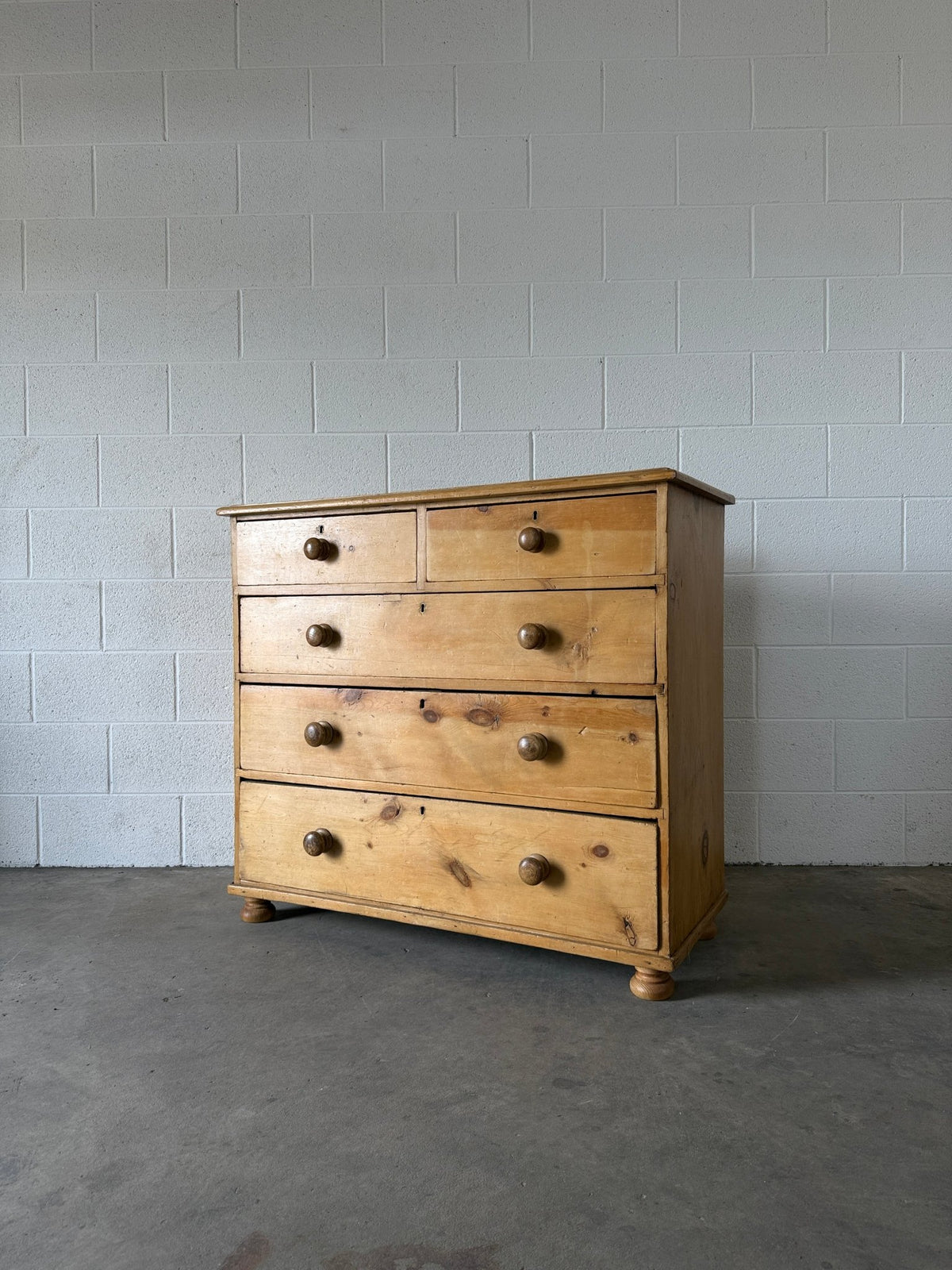 Antique English pine dresser or chest of drawers - House on Horizon