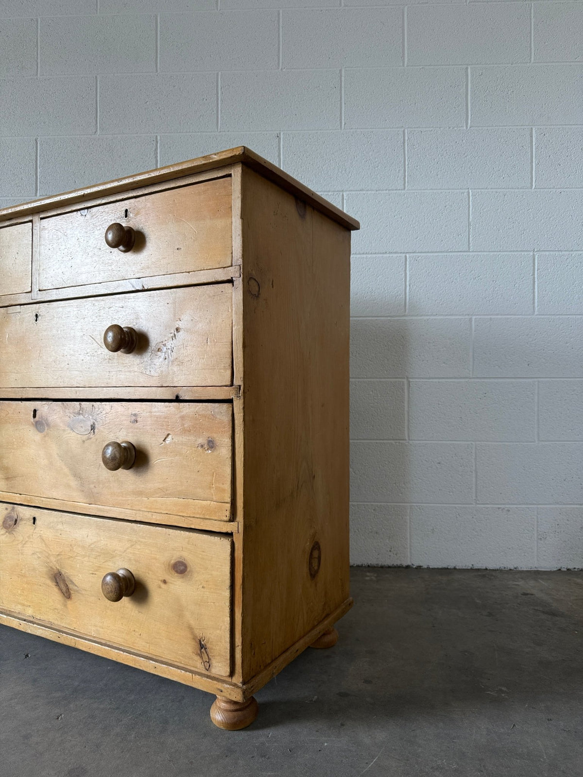 Antique English pine dresser or chest of drawers - House on Horizon