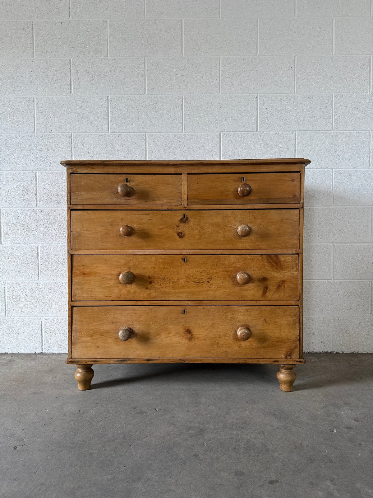 Antique English Pine dresser, two over three chest of drawers - House on Horizon