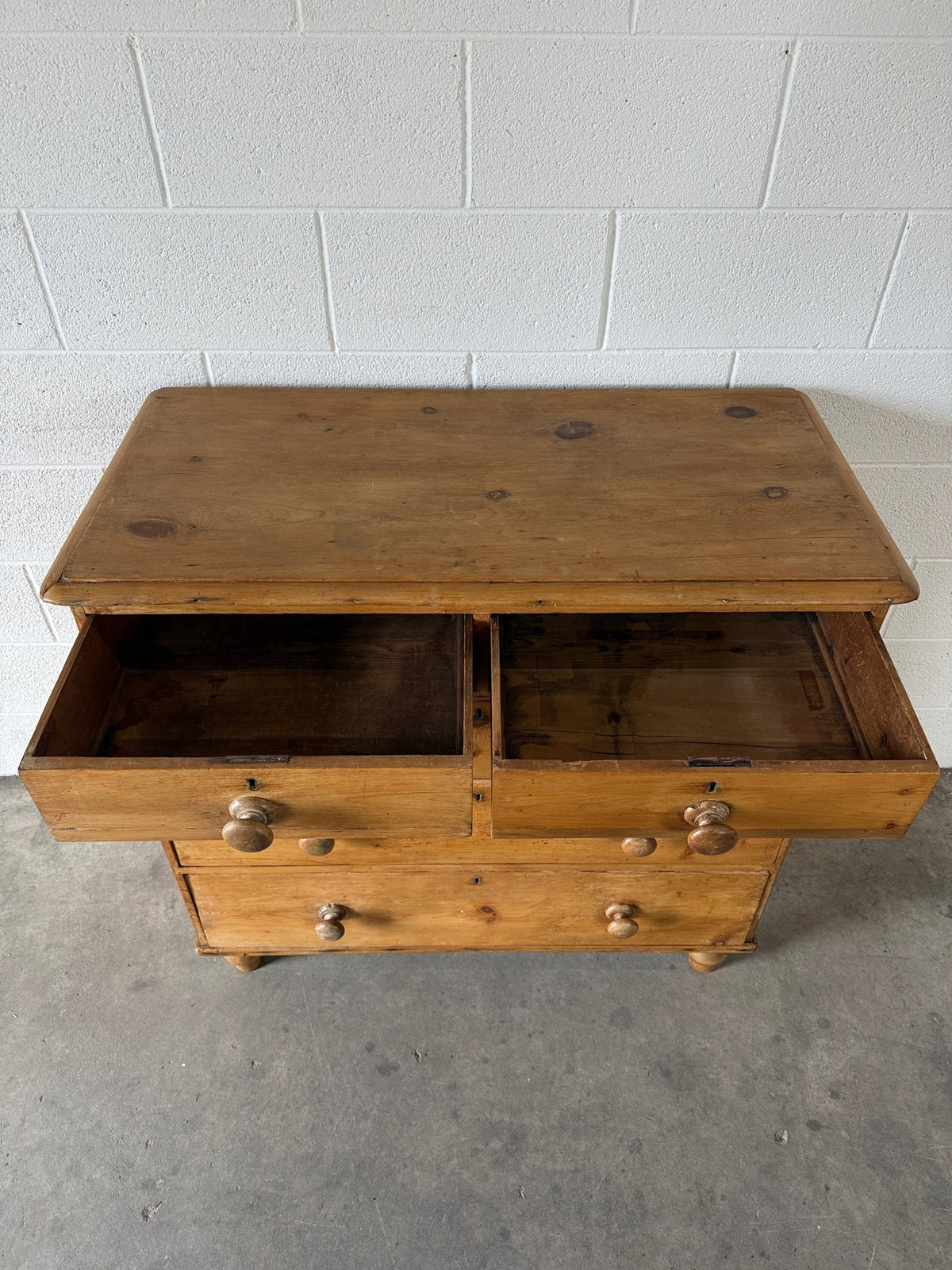 Antique English Pine dresser, two over three chest of drawers - House on Horizon