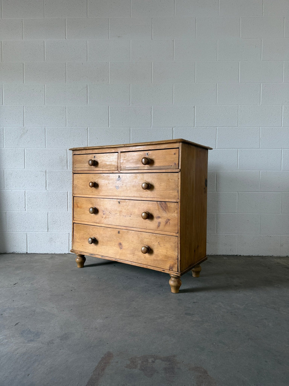 Antique English Pine dresser, two over three chest of drawers - House on Horizon