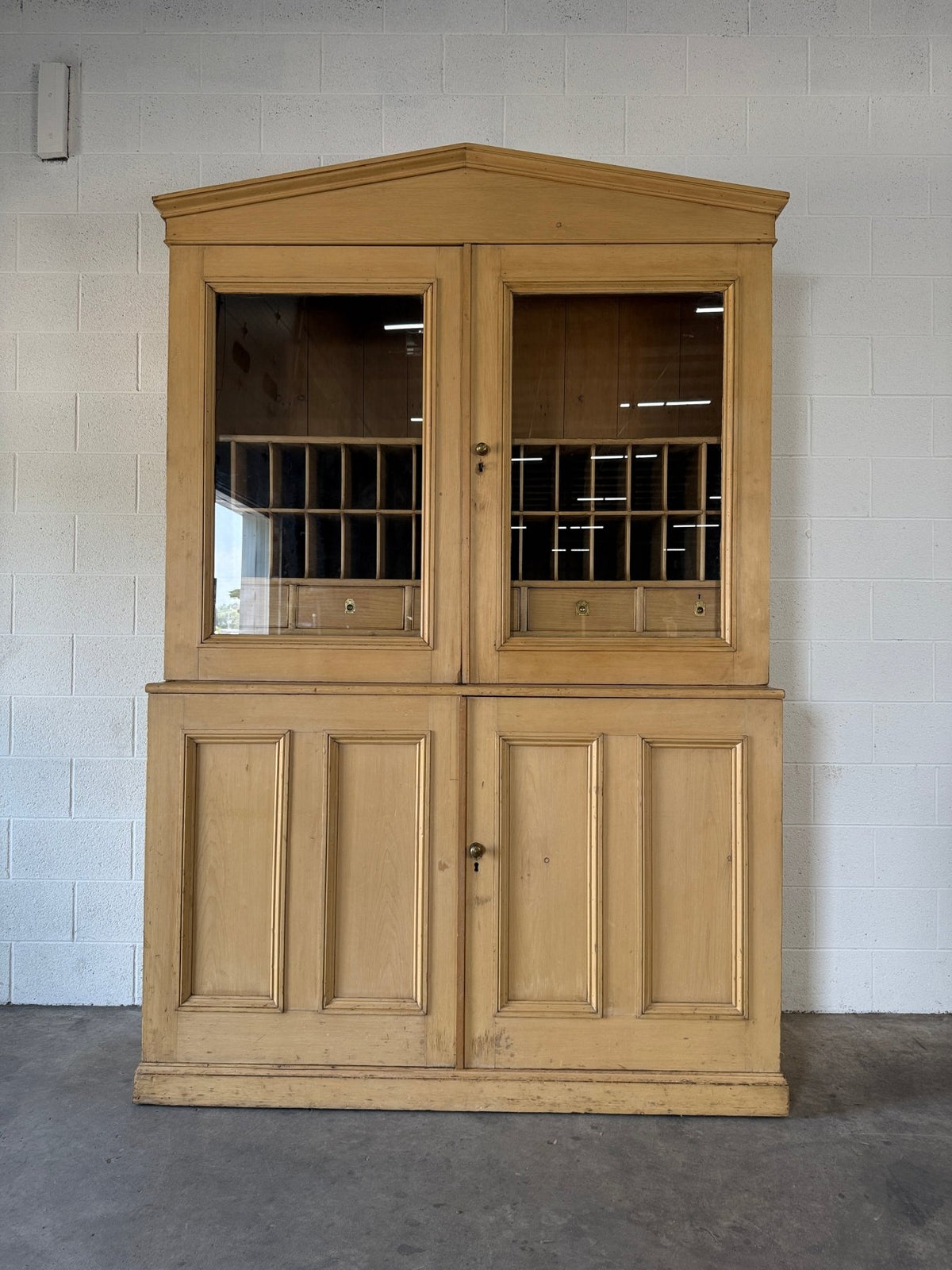 Antique English Pine Housekeeper's Cupboard - House on Horizon
