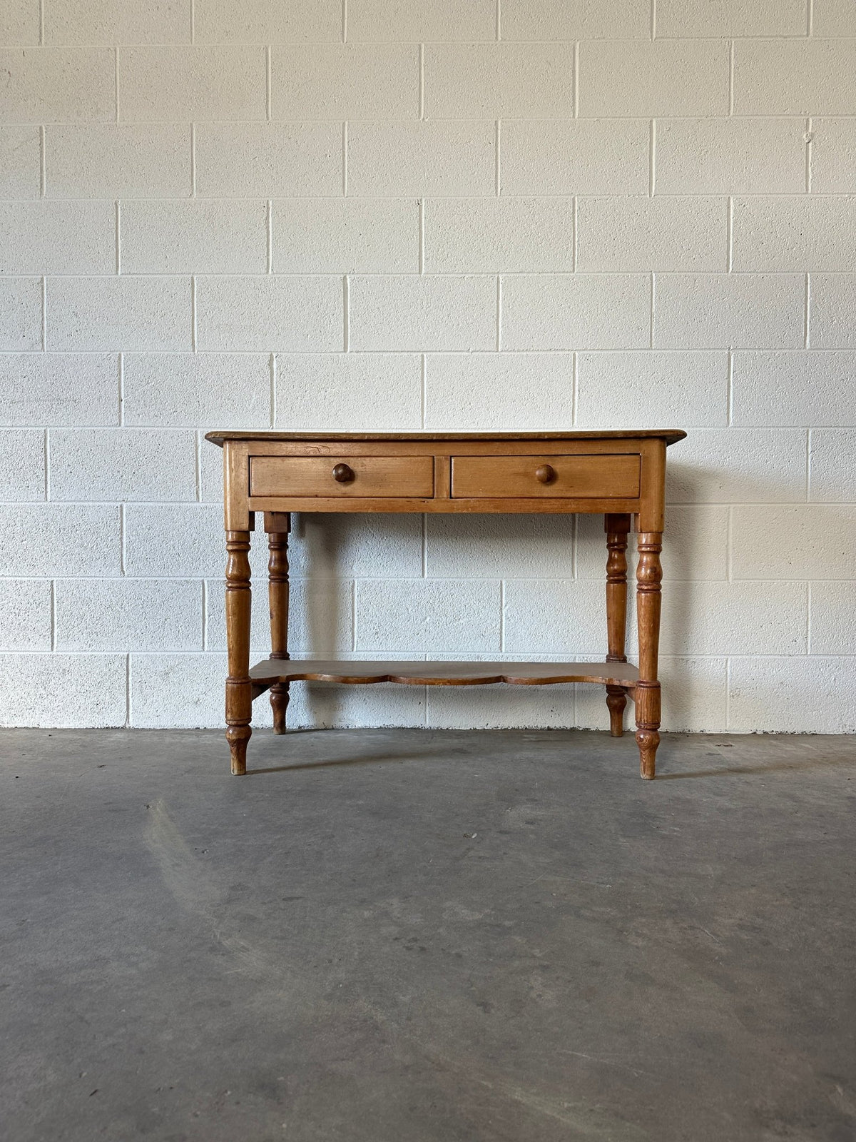 Antique English Pine Side table or Washstand - House on Horizon