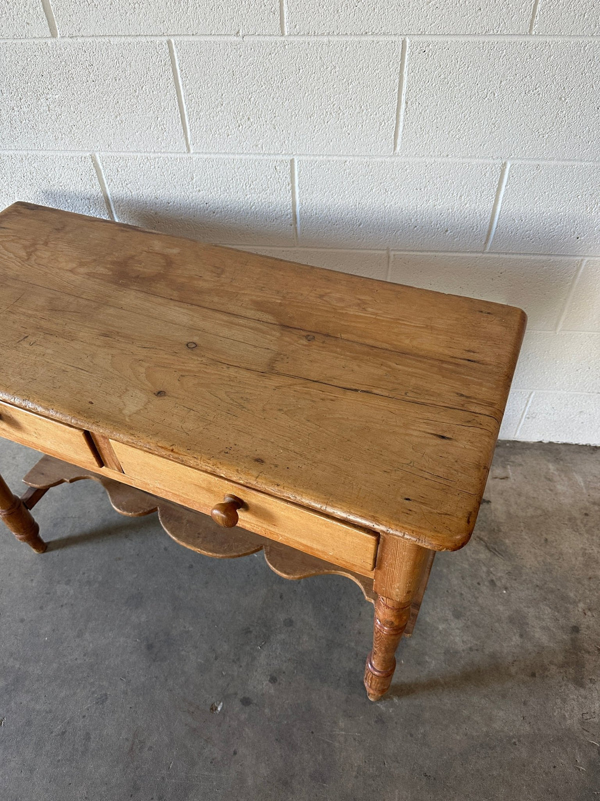 Antique English Pine Side table or Washstand - House on Horizon