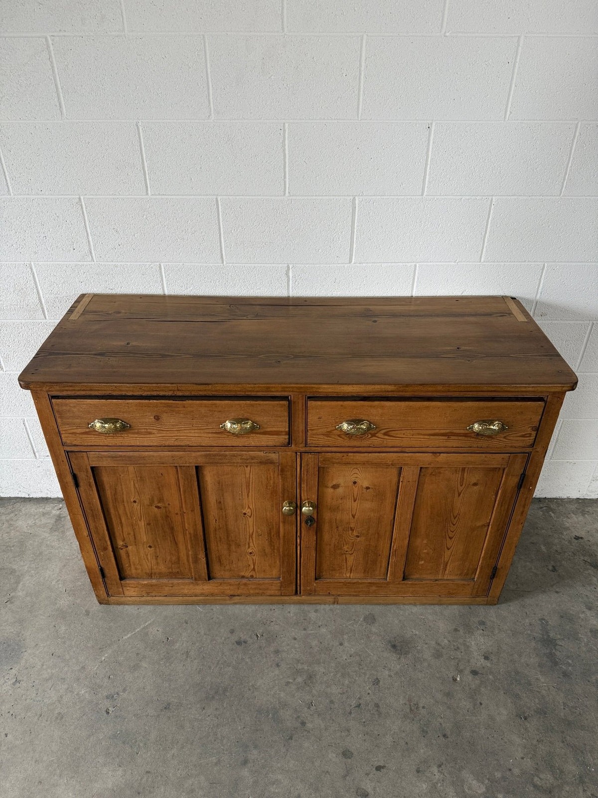 Antique English pine sideboard - House on Horizon