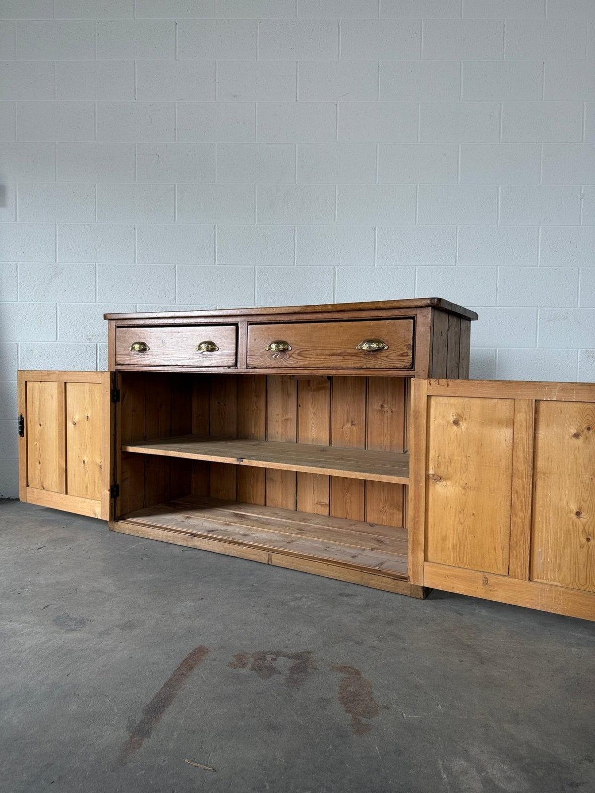 Antique English pine sideboard - House on Horizon
